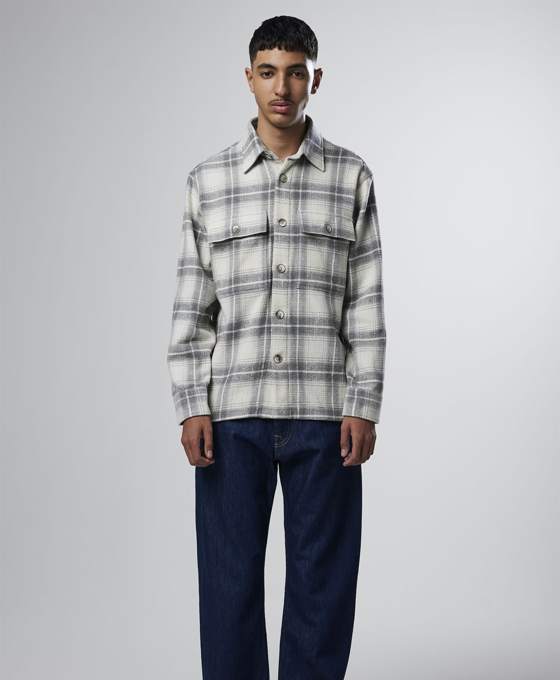 Nn07 Overshirt Soren Grijs