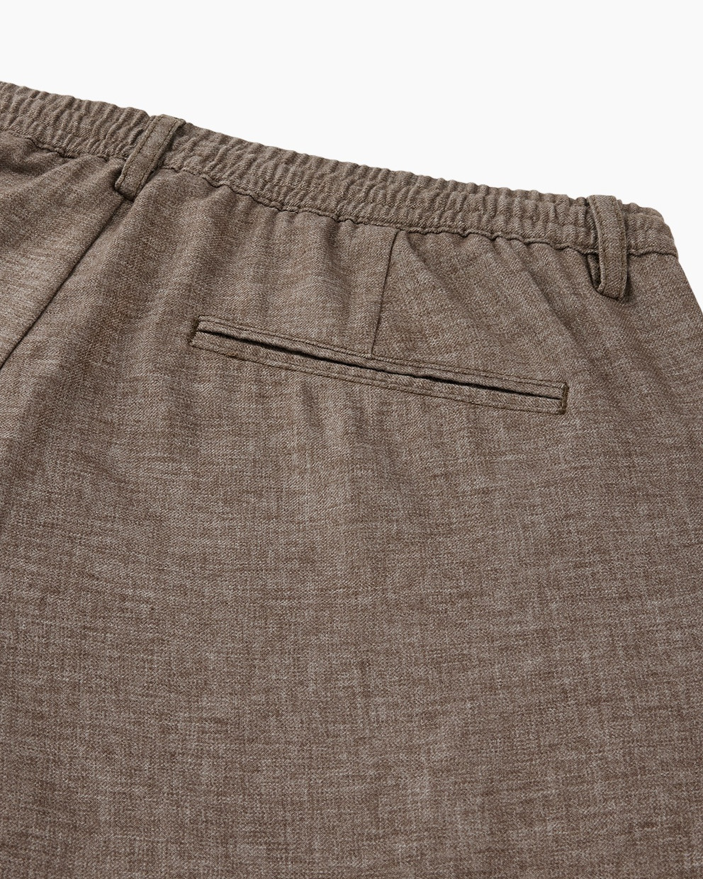 broek, touwkoord, linnenmix, bruin, tapered pasvorm