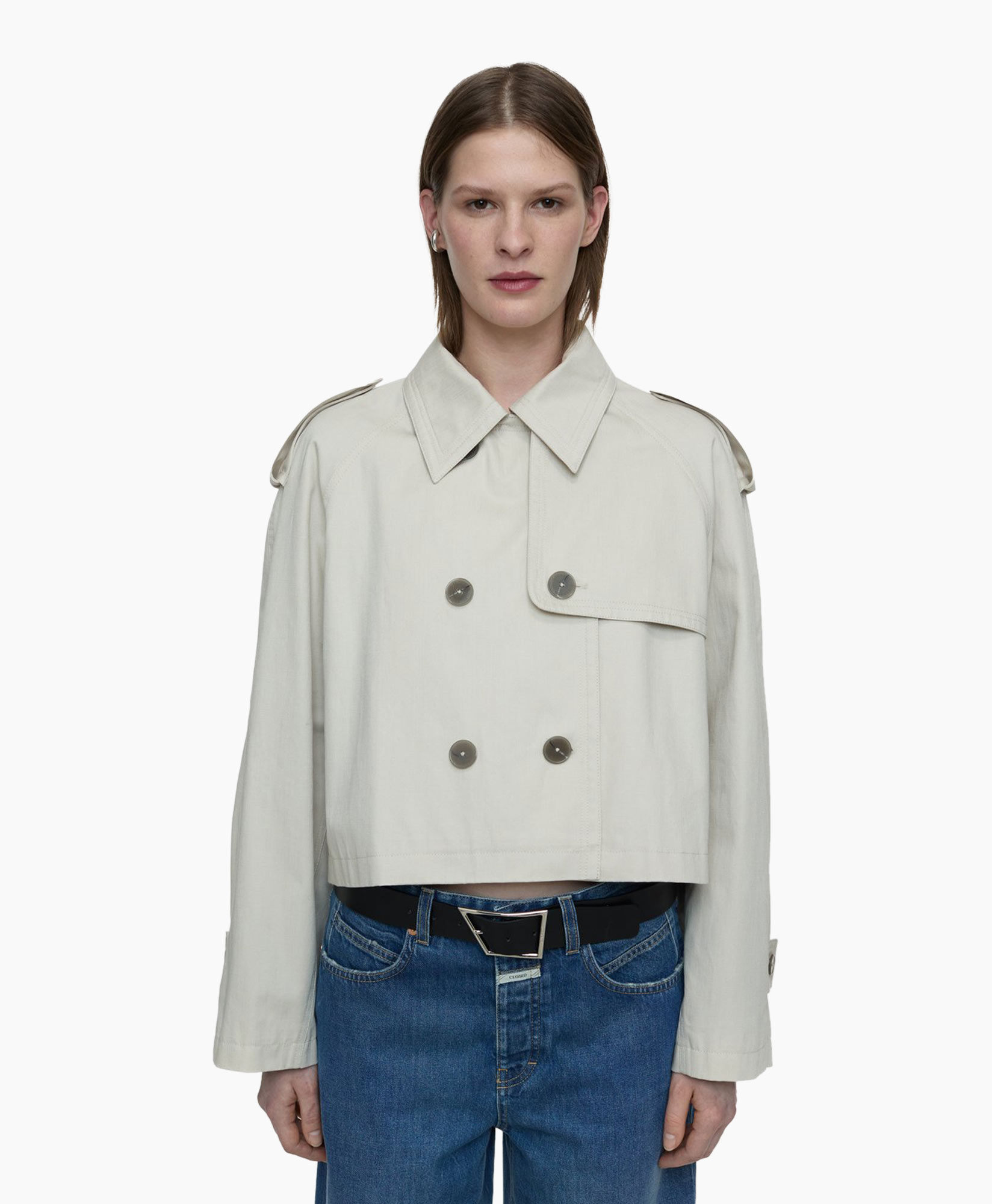 Trenchcoat Cropped Ecru