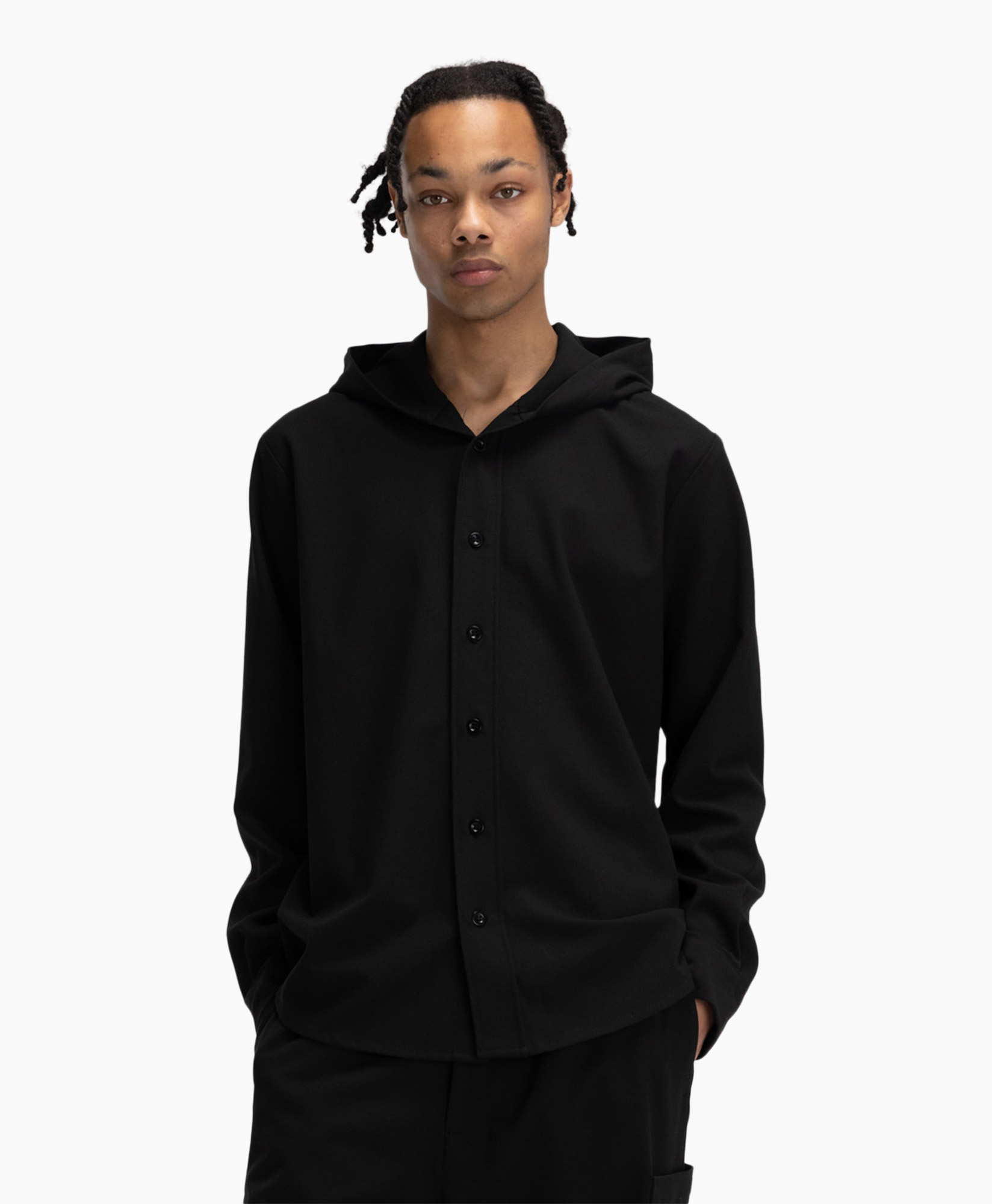 Flaneur Homme Hoodie Shirt Atelier Hooded Zwart