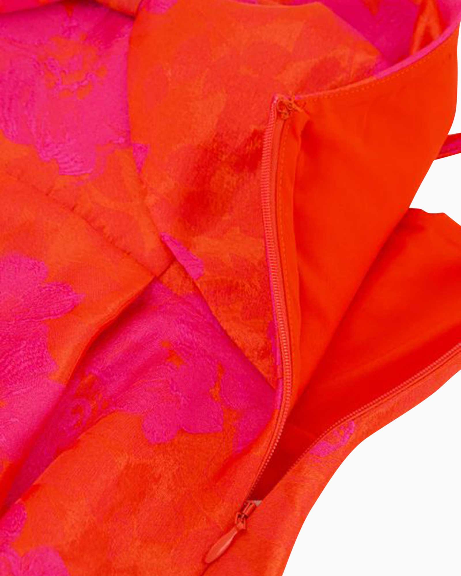 Top Top Jacquard With Bow And Peplum Oranje