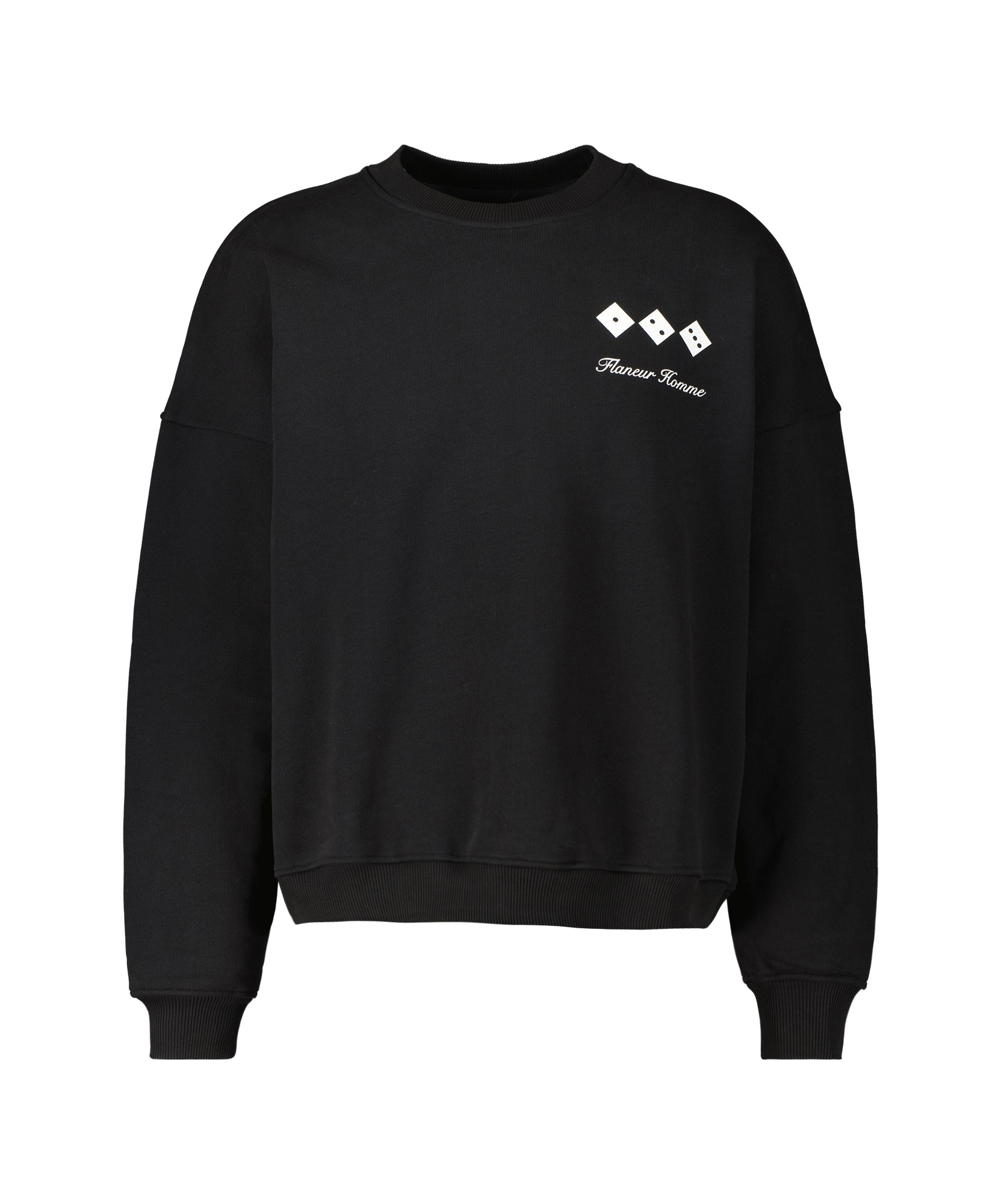 Flaneur Homme Sweater Interbellum Sweater Zwart