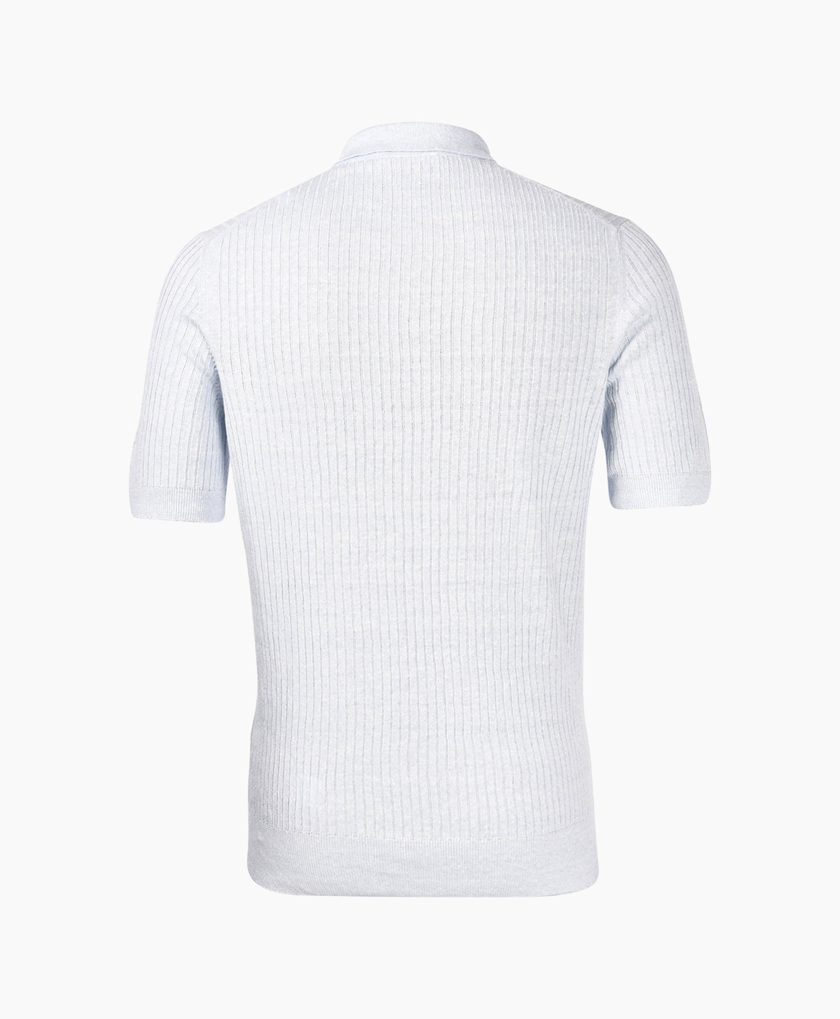 Polo Cotton Linen Licht Blauw