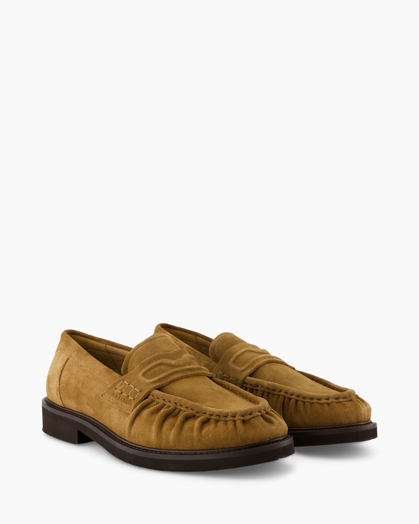 loafer, mocassin, suede, bruin, slip-on