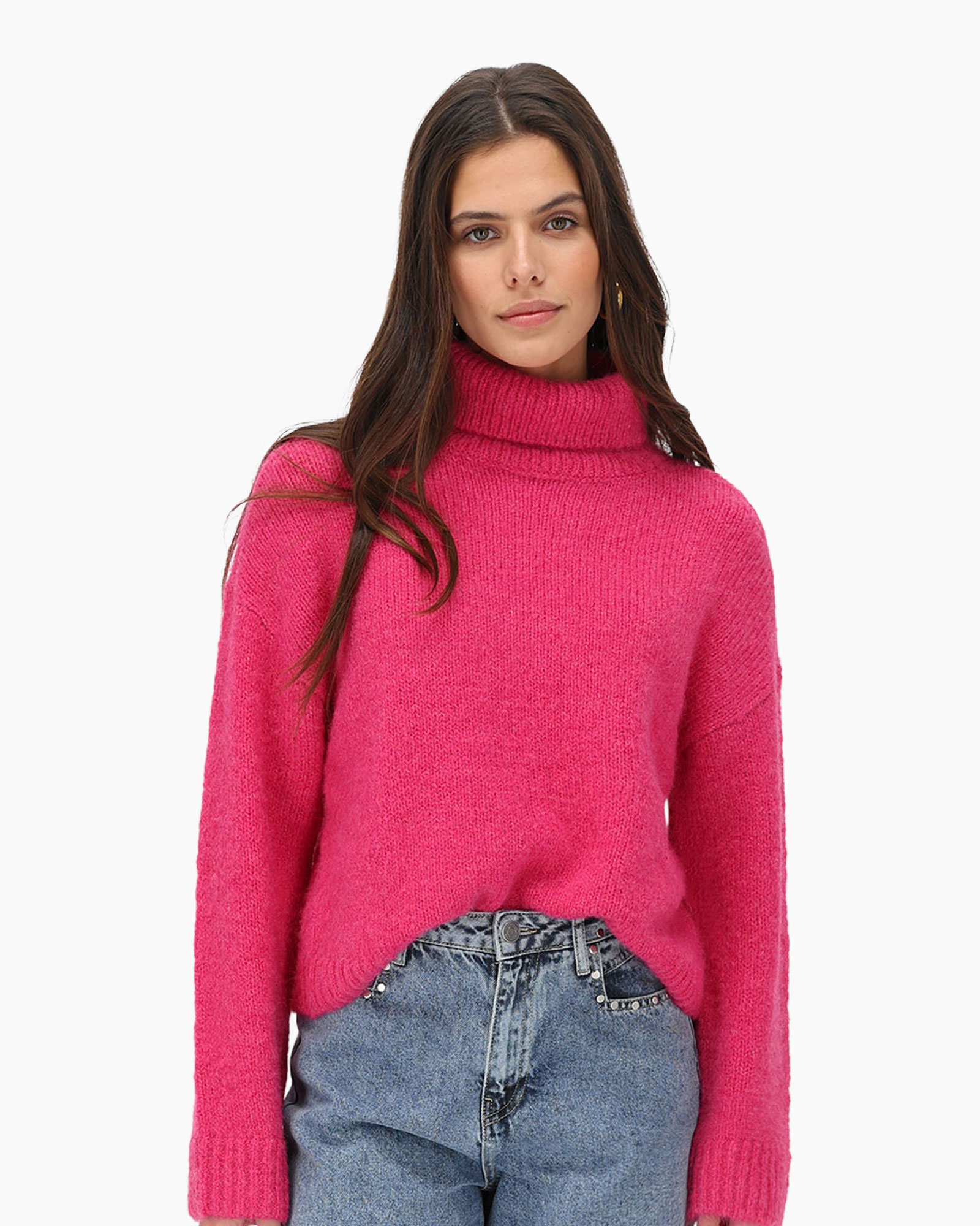 My Jewellery Trui Wide Turtleneck Pull Rose