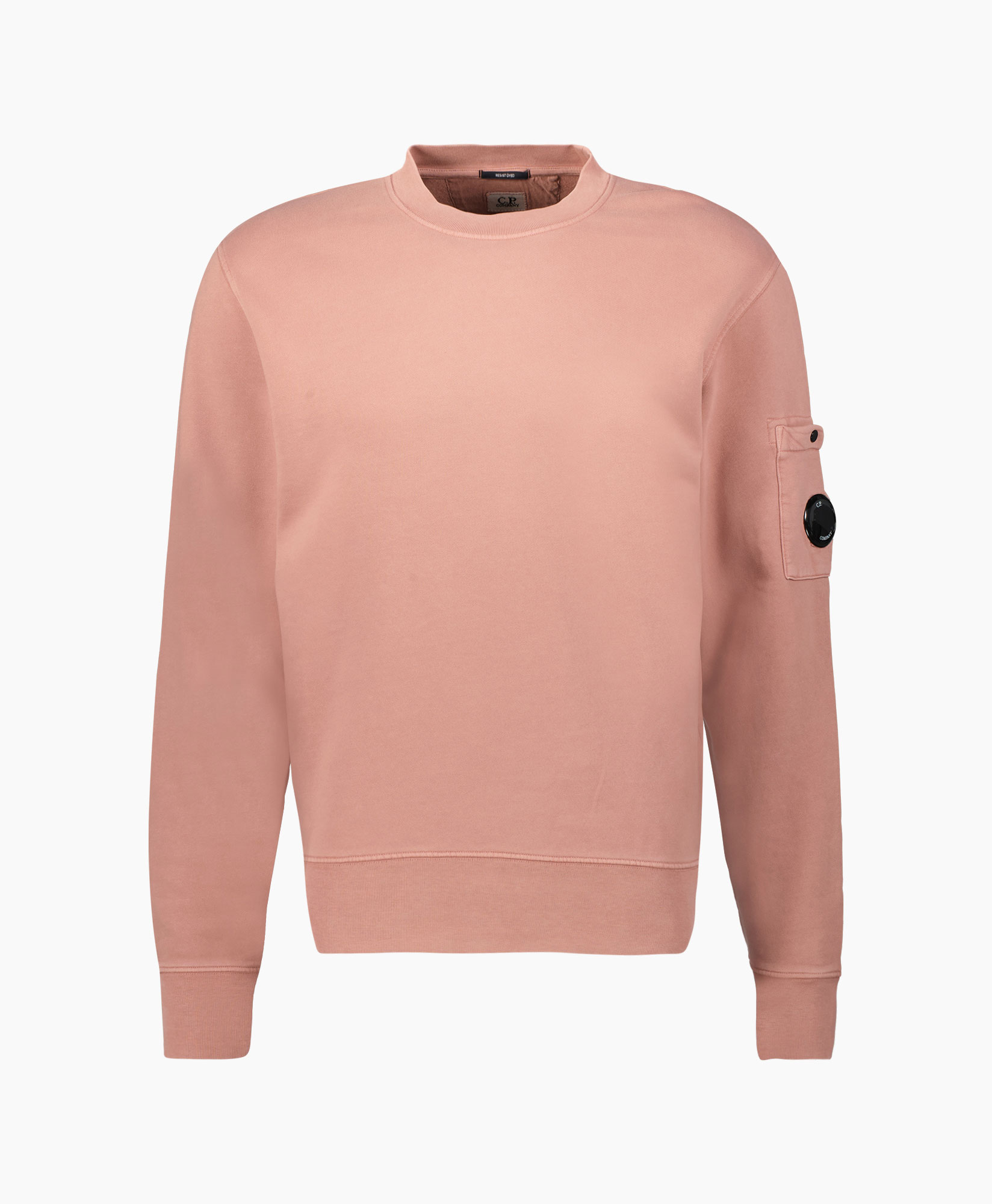Cp Company Sweater Brushed & Emerized Diagonal Fle Donker Bruin
