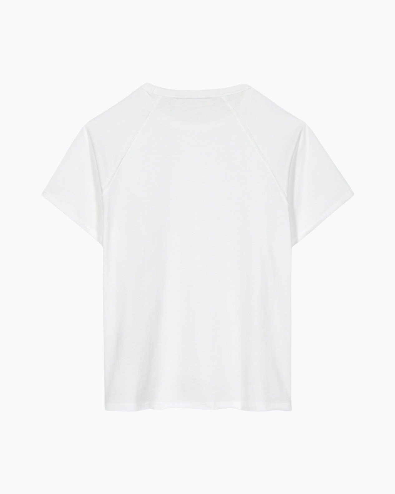 t-shirt, wit, korte mouwen, rond hals, effen