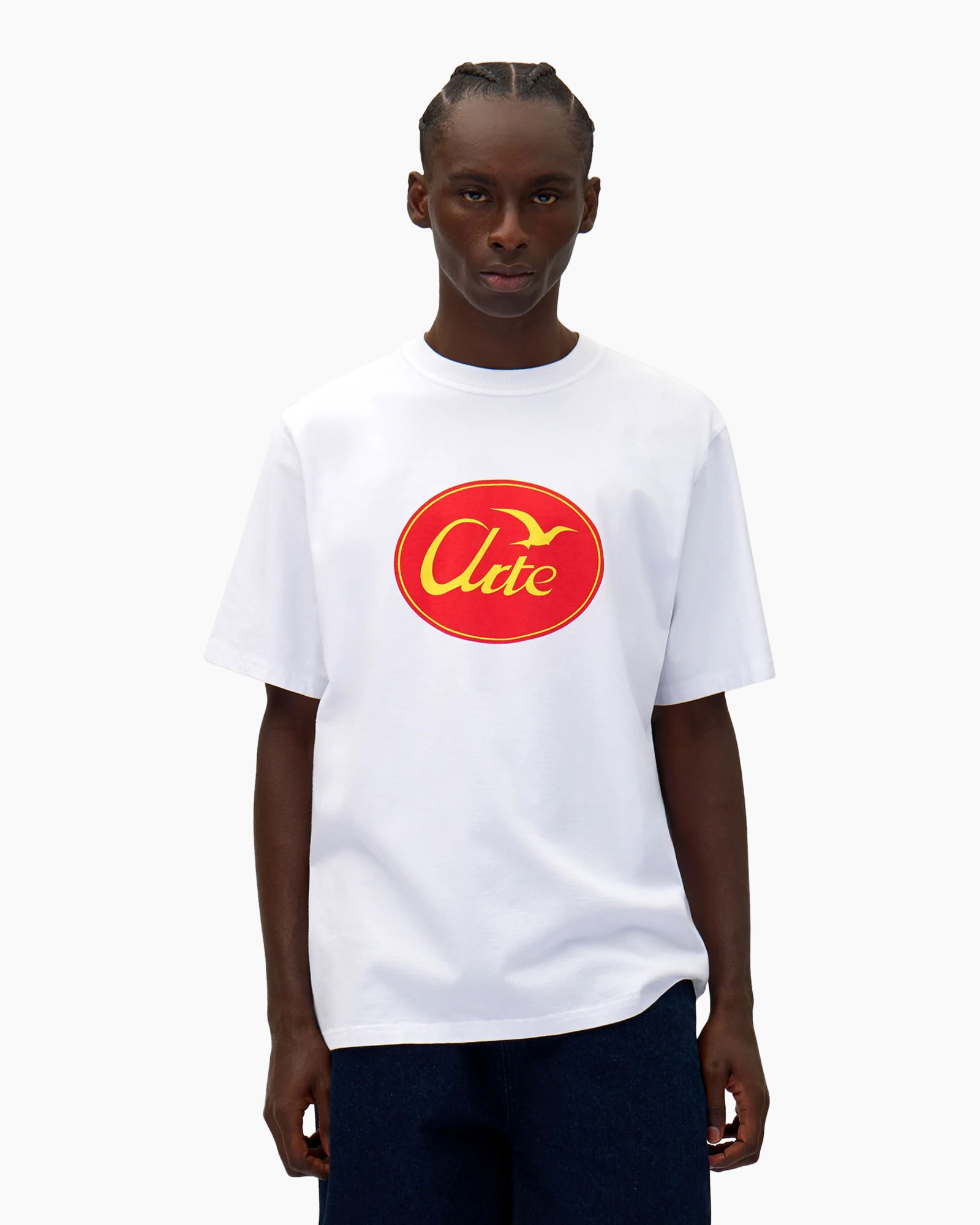T-shirt Korte Mouw Big Circled Bird Logo Tee Wit