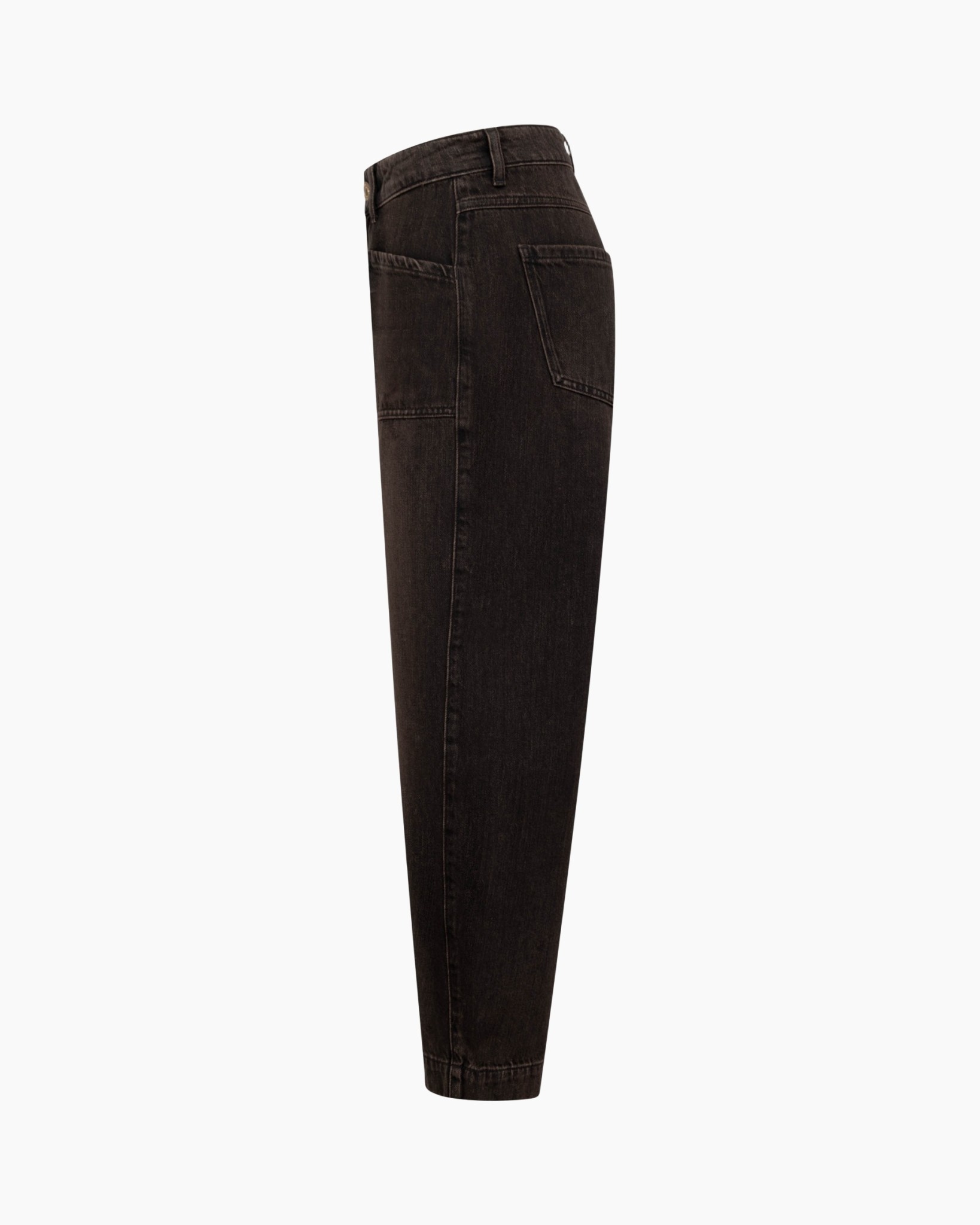 broek, spijkerbroek, zwart, denim, rechtmodel