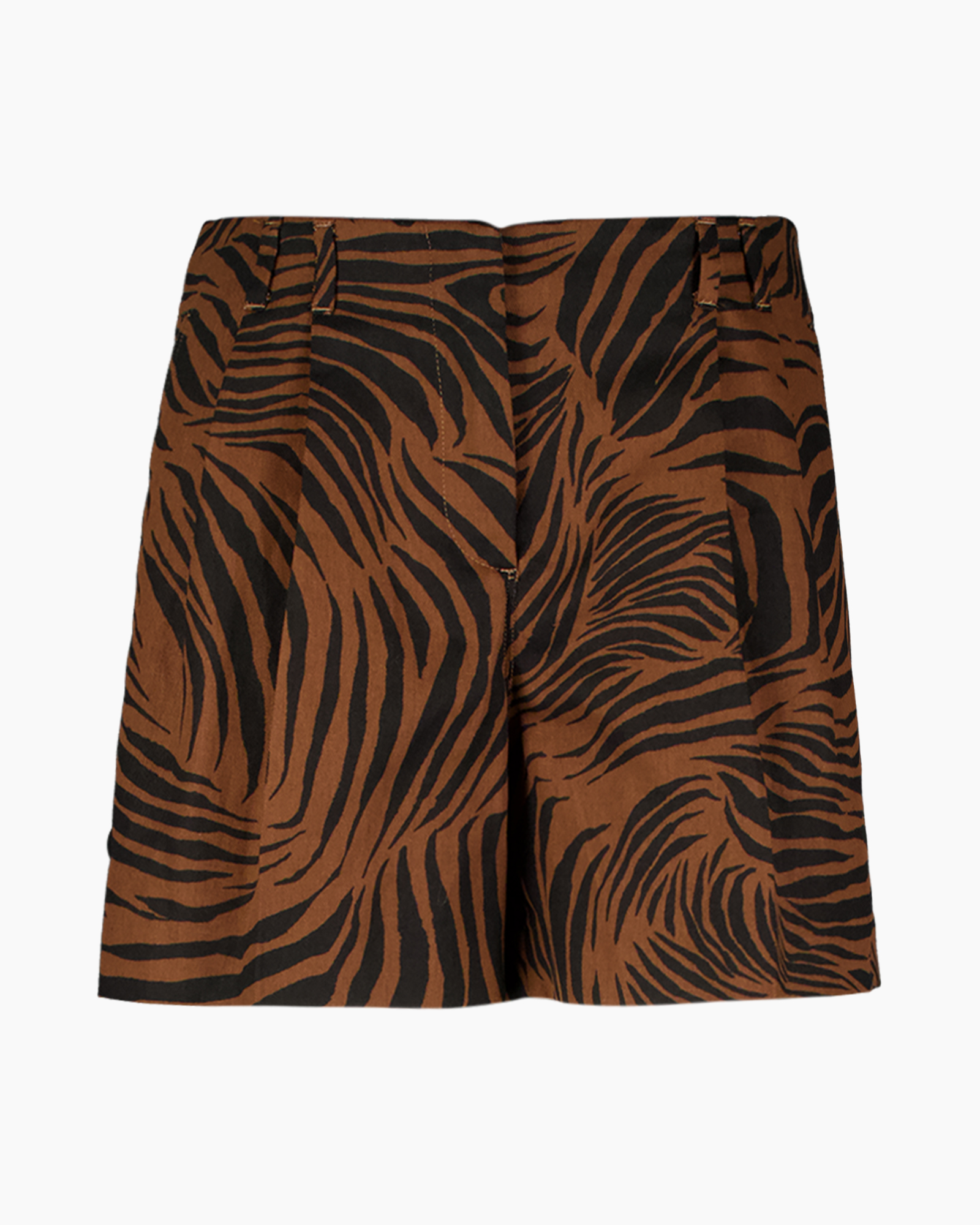 shorts, dierprint, bruin, tijgerpatroon, fashion