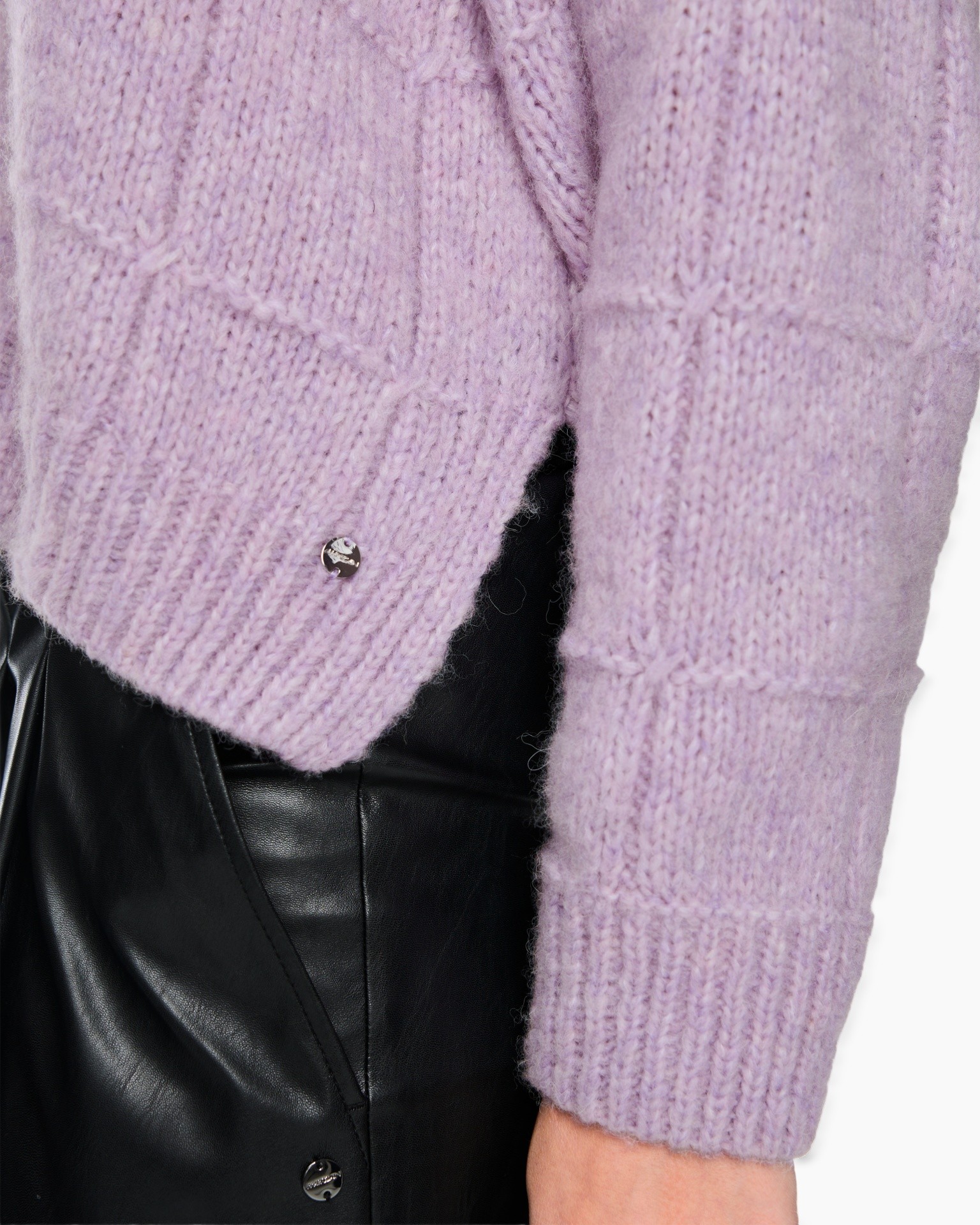 trui gebreid, lavendel, pullover, gekamd breiwerk, lange mouwen