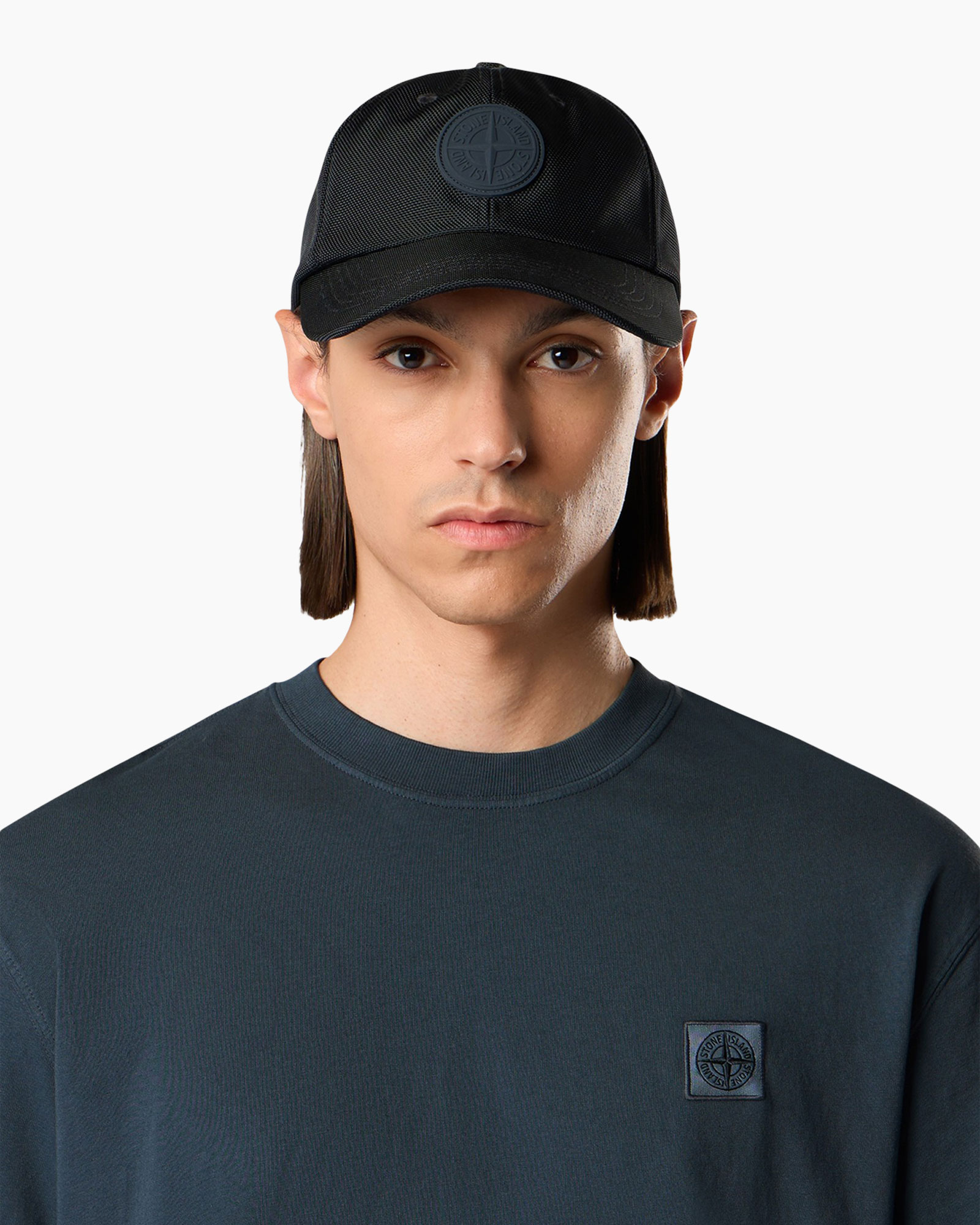 muts, baseballmuts, zwarte muts, mesh muts, logo patch