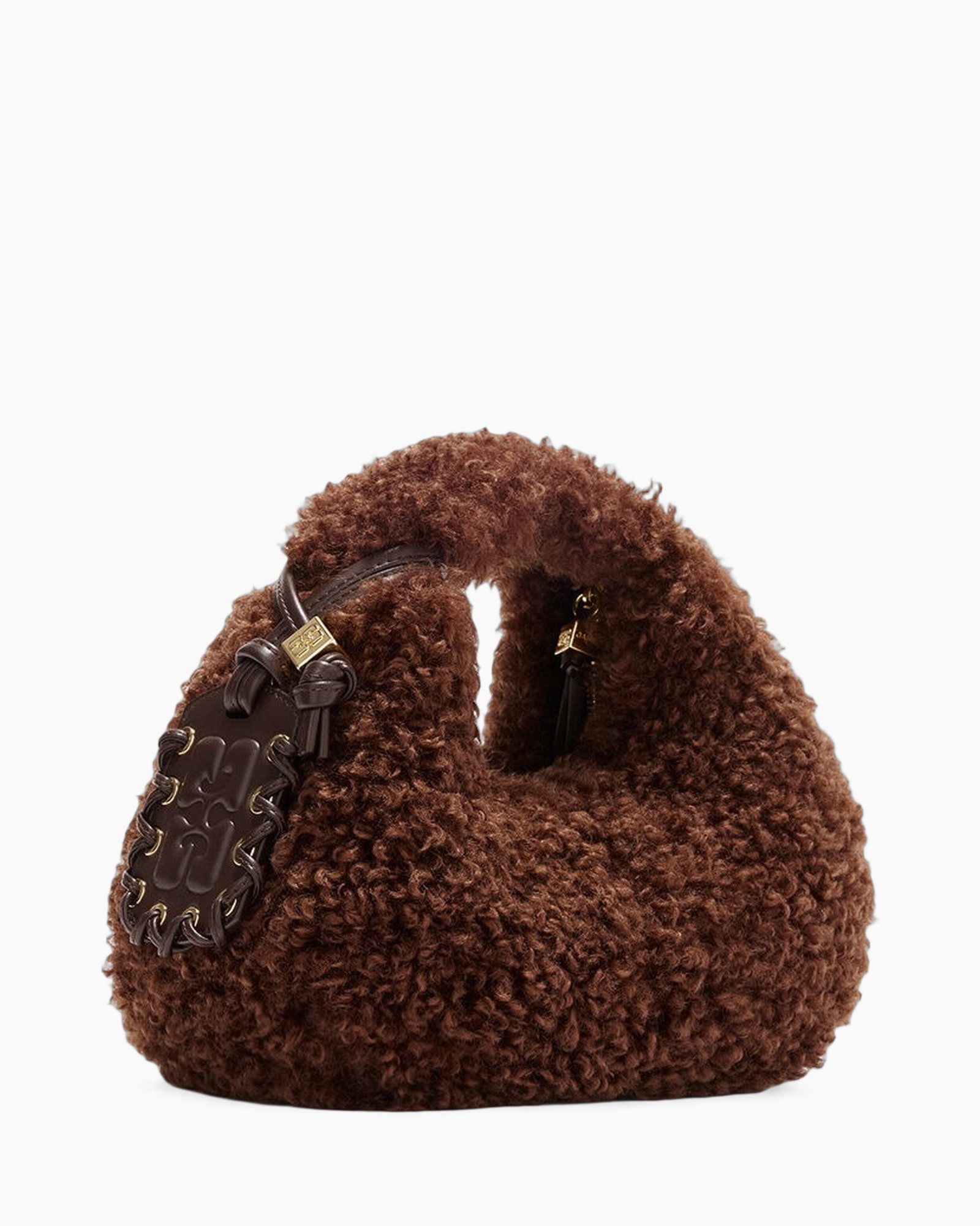 tas, handtas, bruin, nepnamaak, schouderriem
