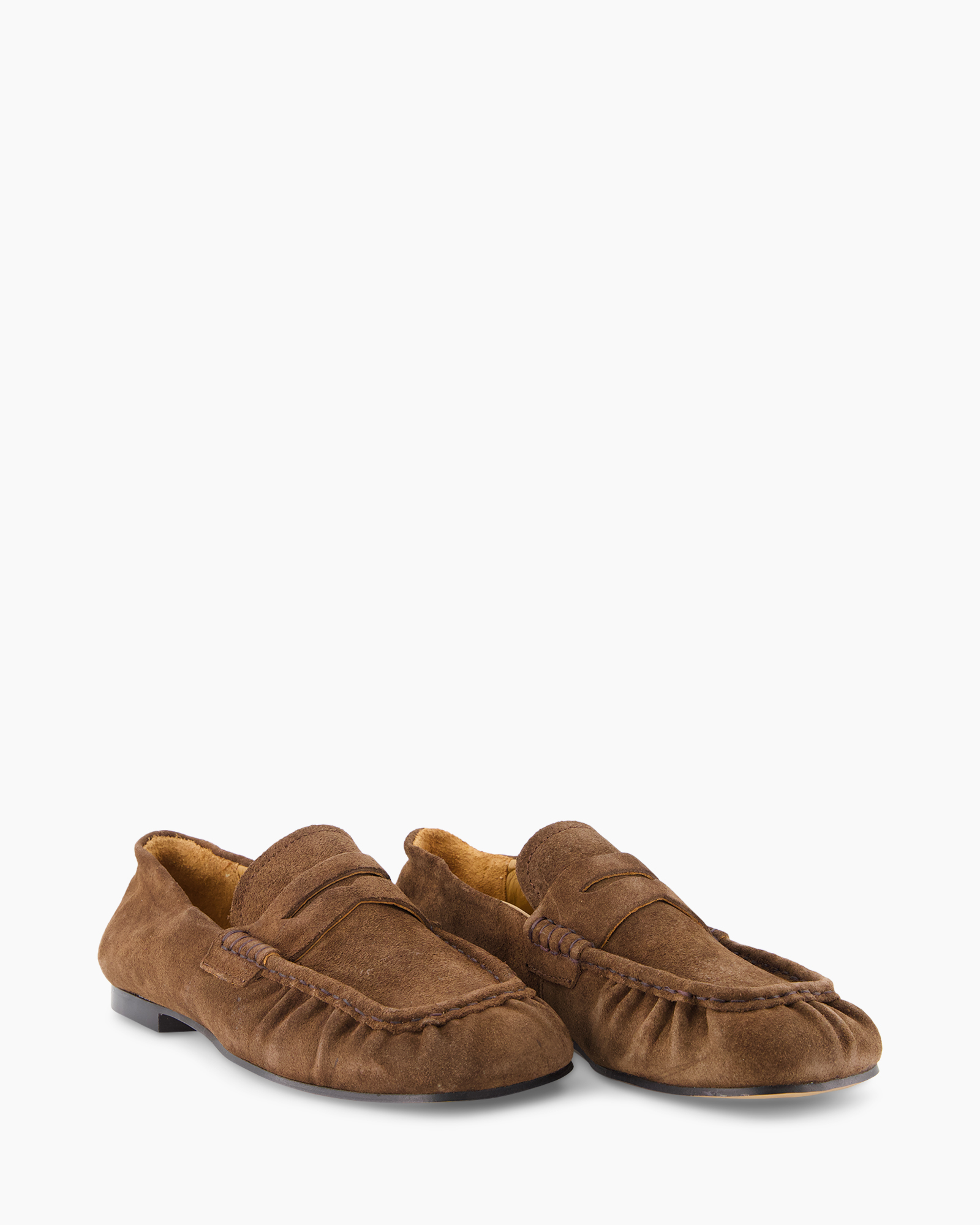 loafers, suede, bruin, slip-on, mocassin
