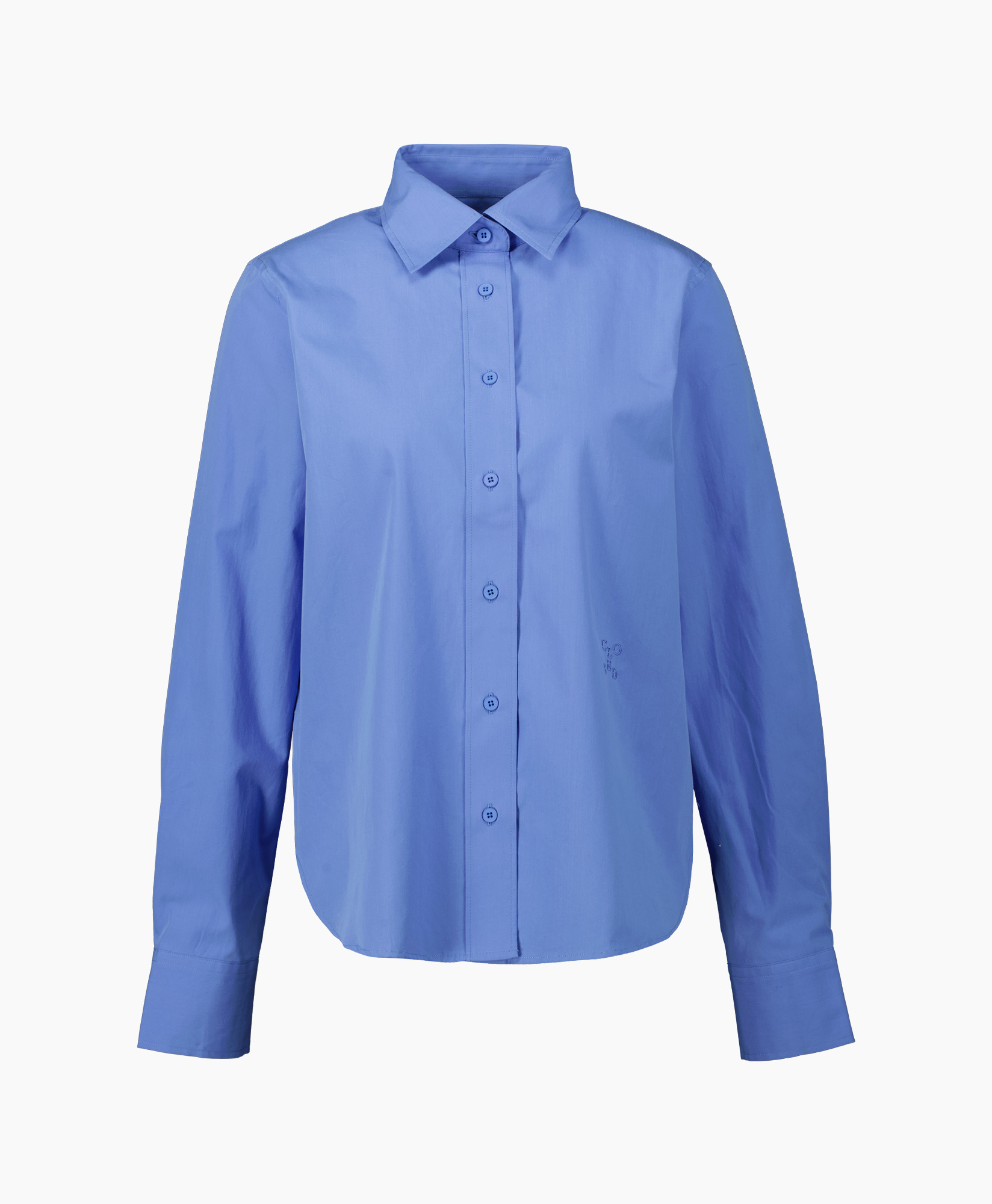 Closed Blouse Fitted Blouse Blauw
