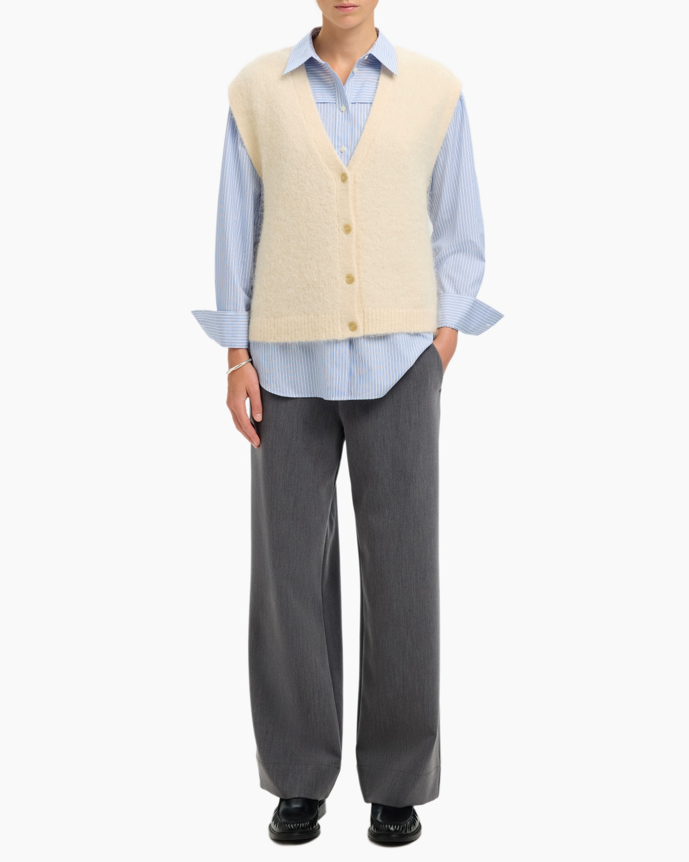 Trui Gabella Knit Vest Off White