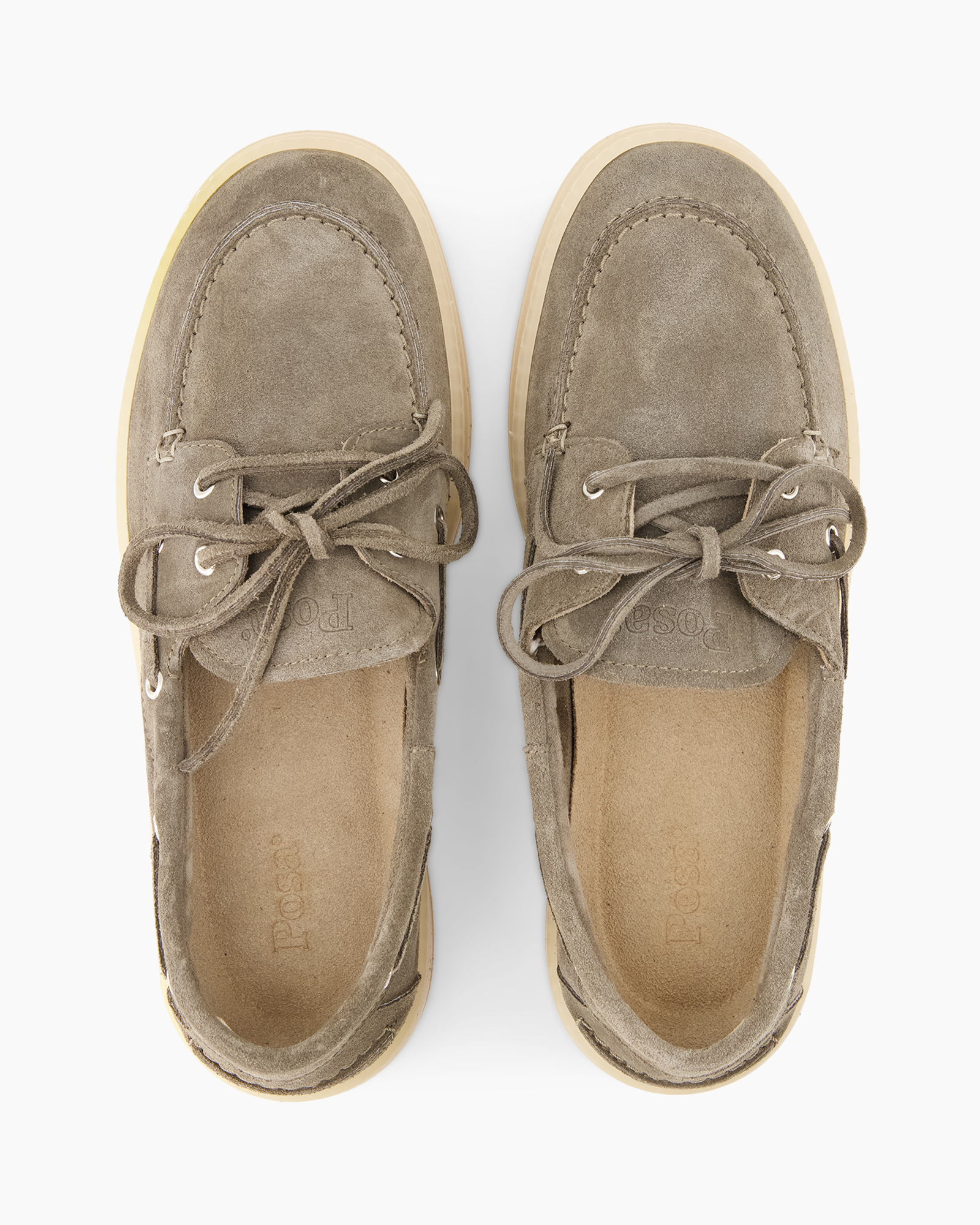 loafers, mokassins, suede, bruin, veters