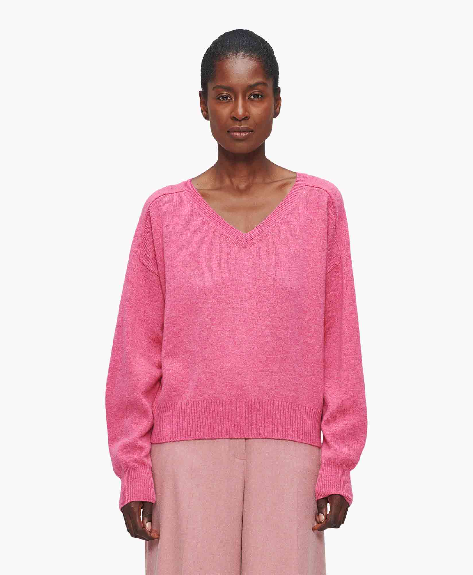 Zenggi Pullover Rws Merino V Neck Pink