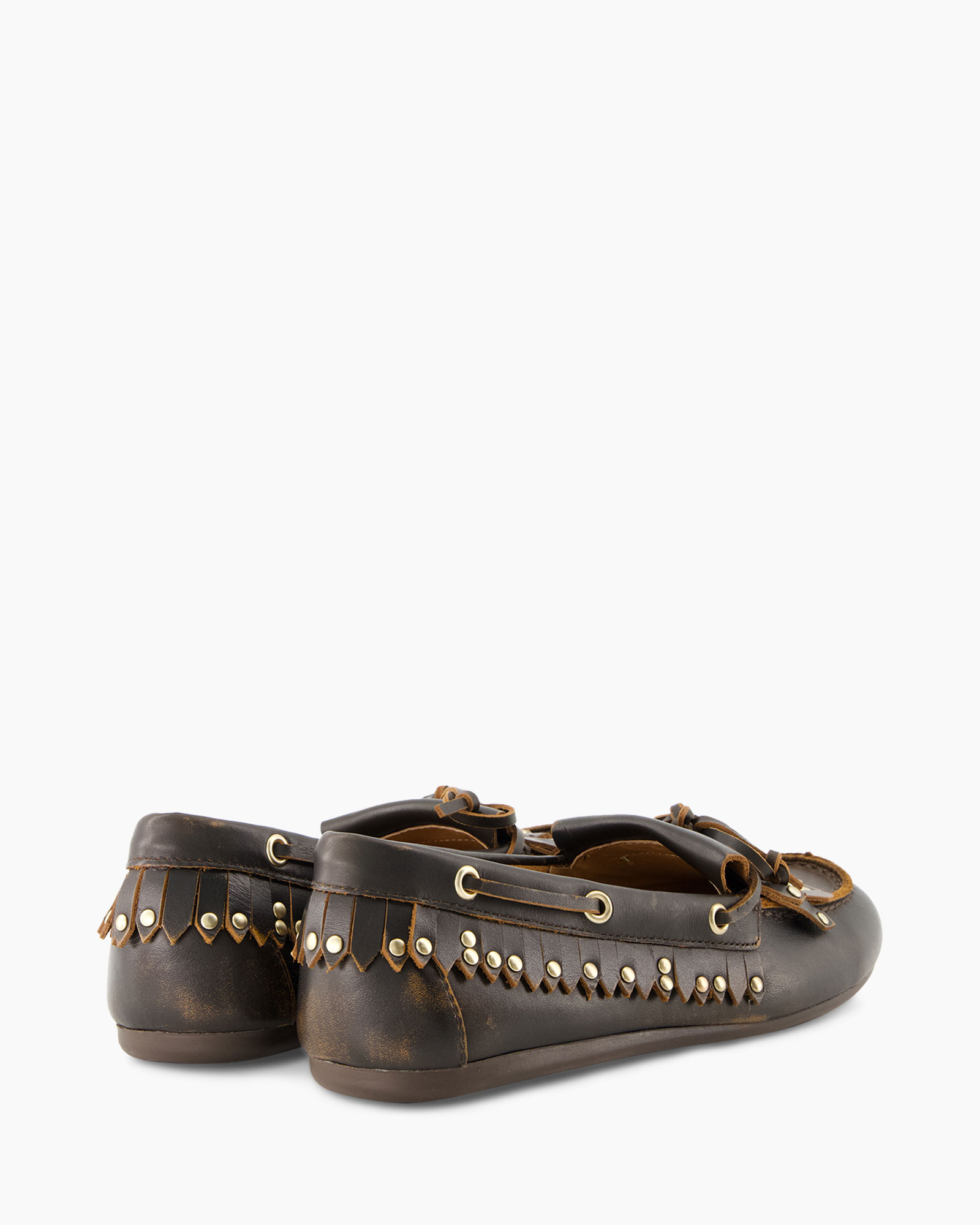 loafers, moccasins, leder, studs, tassels