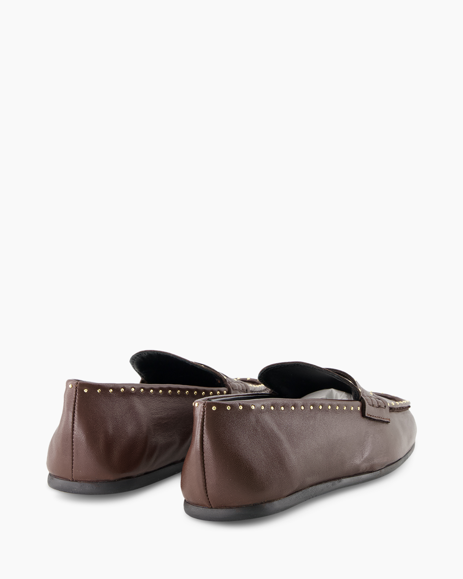 slip-ons, loafers, bruin, leer, gespikkelde