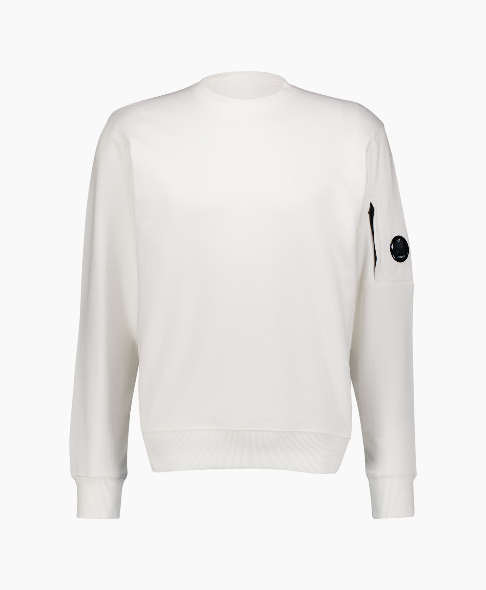 Sweater Diagnanal Fleece Crewneck Off White