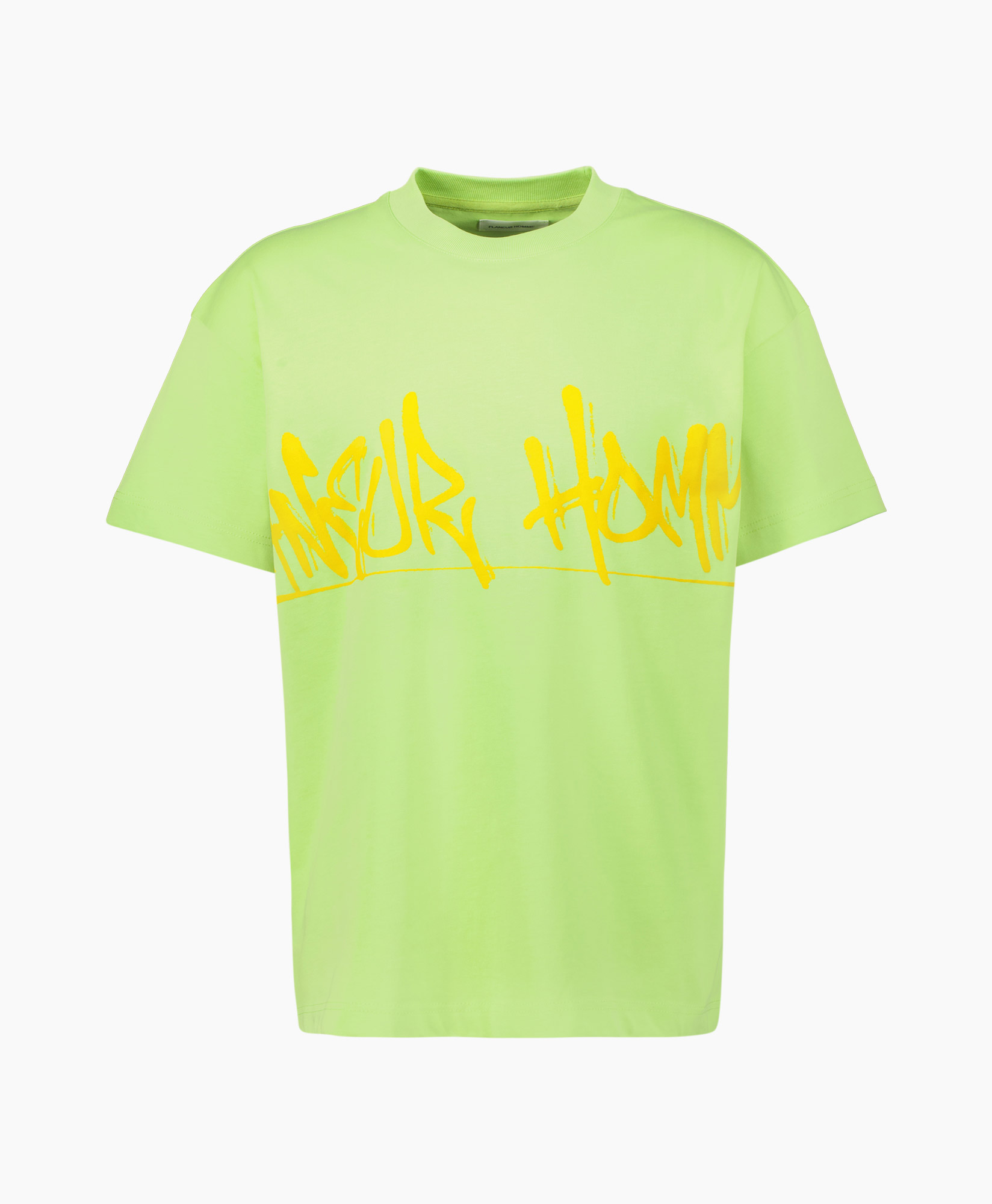 Flaneur Homme T-shirt Korte Mouw Graffiti All-over Groen