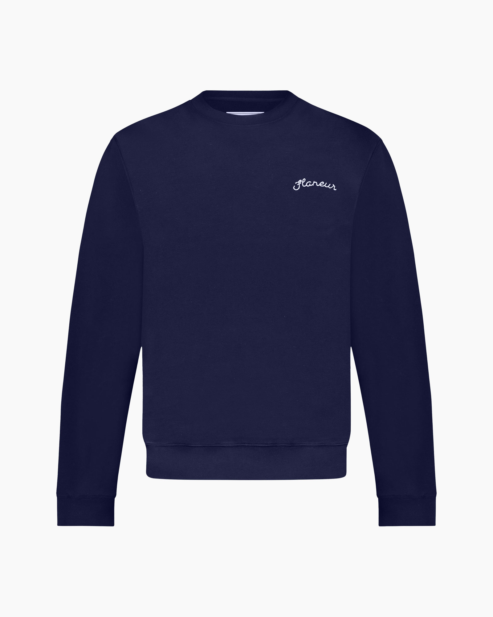 Sweater Signature Crewneck Donker Blauw