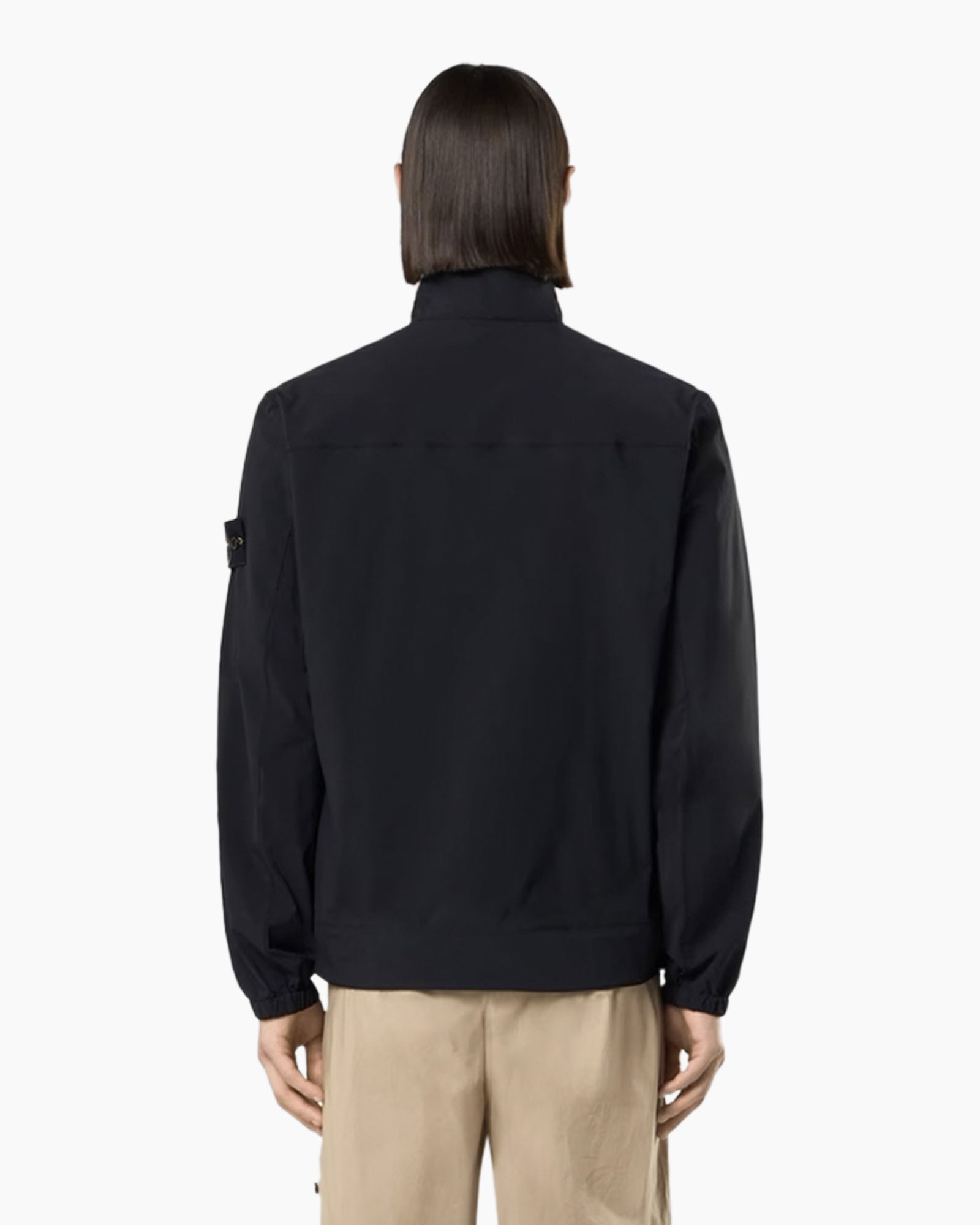 jas, windbreaker, zwart, rits, zak