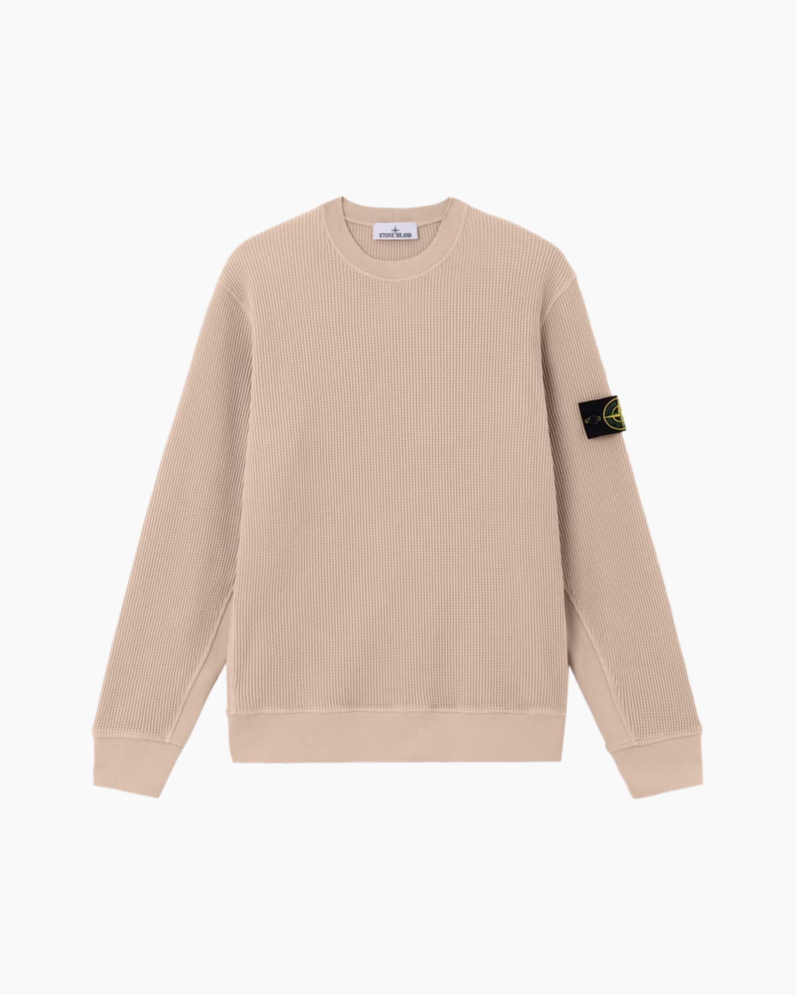 beige, crewneck, sweatshirt, textured, longsleeve