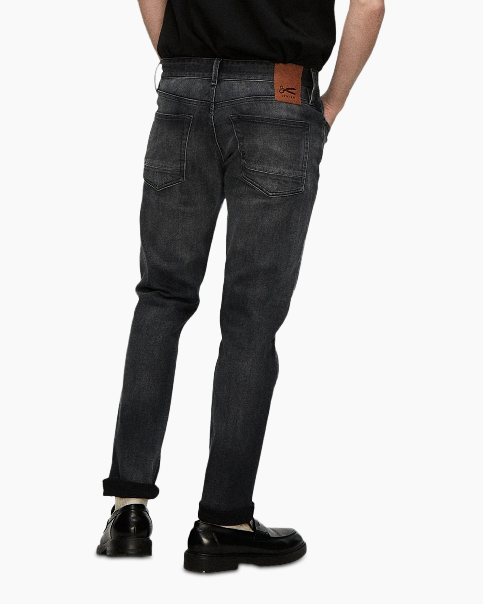 jeans, denim, slim fit, donkerwassen, zakdetails