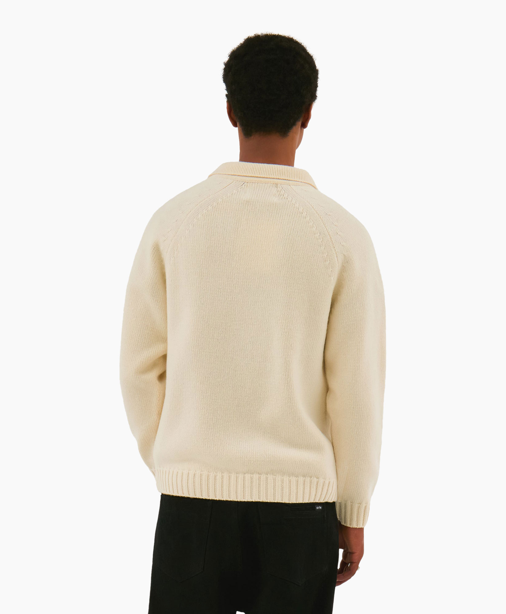 Gebreide Trui Polo Futebol Knit Ecru