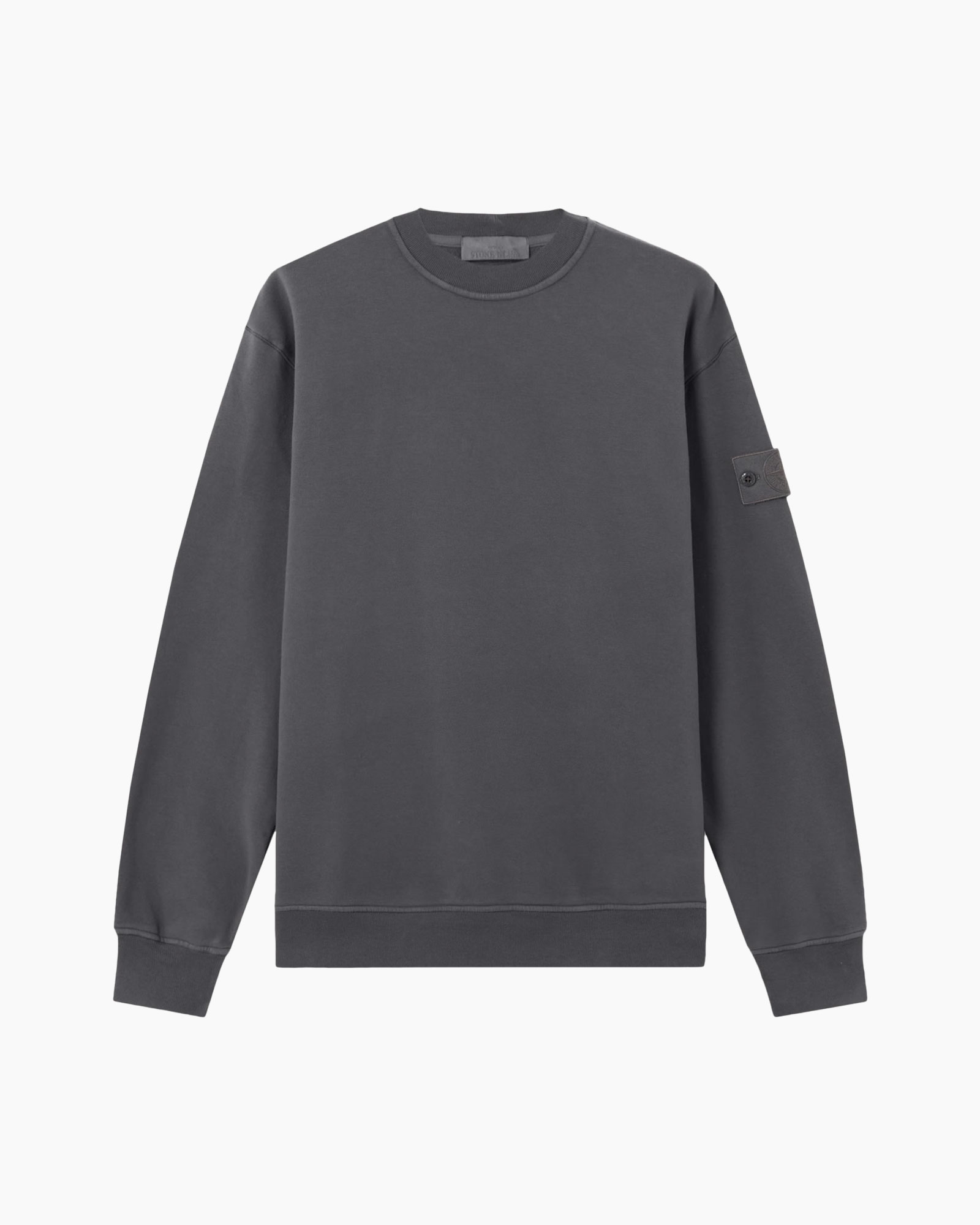 Stone Island Sweater Ghost Stretch Cotton Fleece Donker Grijs