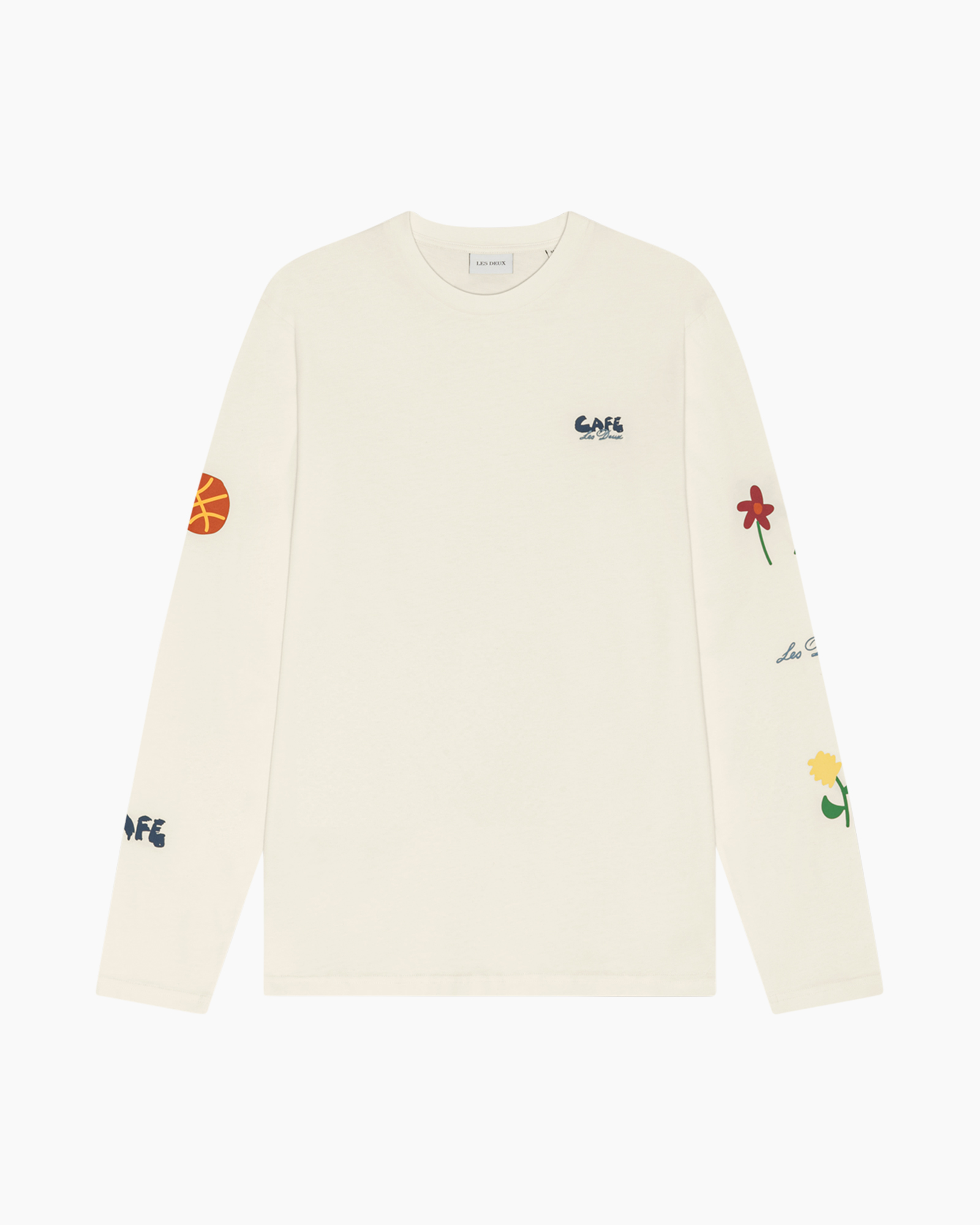 lange_mouw, crème, grafisch, bloem, patches