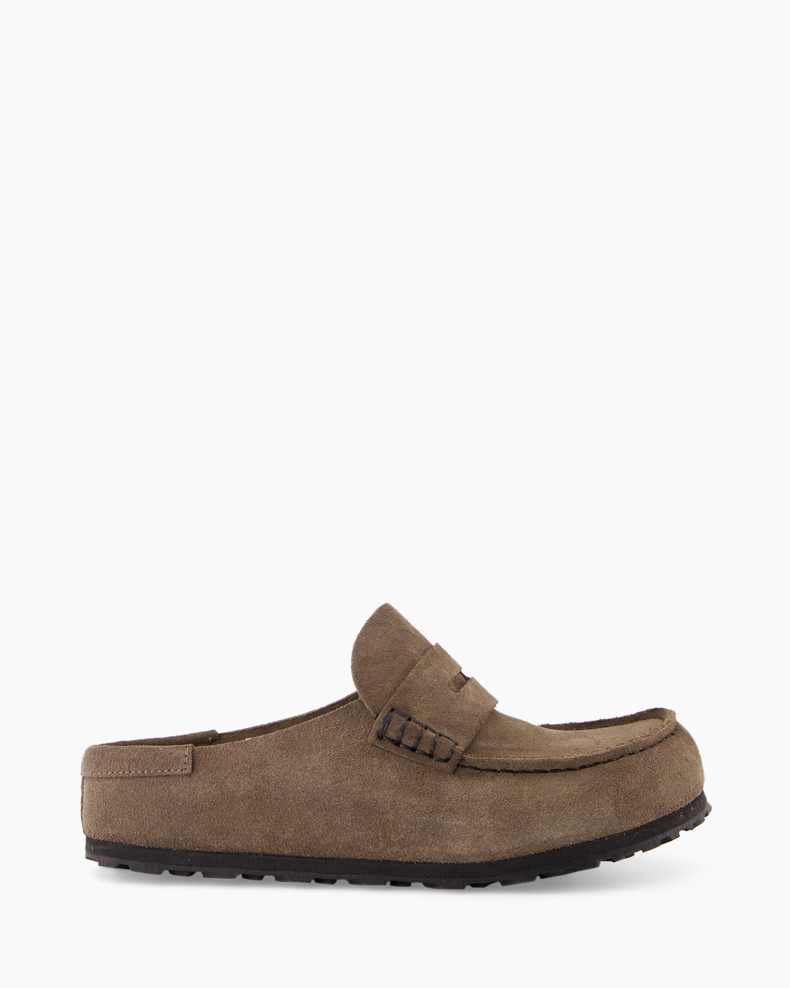Sandaal Zonder Hak Naples Wrapped Suede Leather Grijs