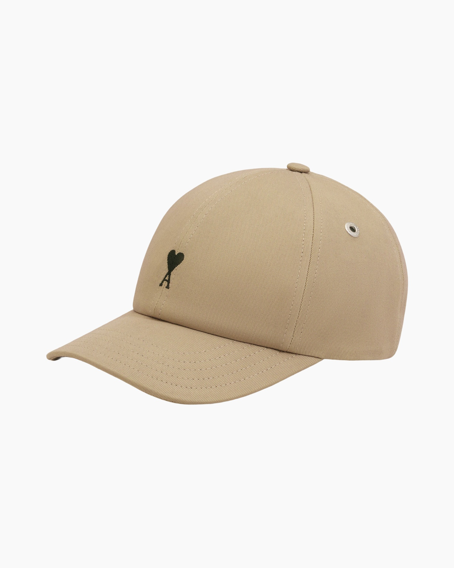 baseball cap, beige, cotton, solid color, embroidery