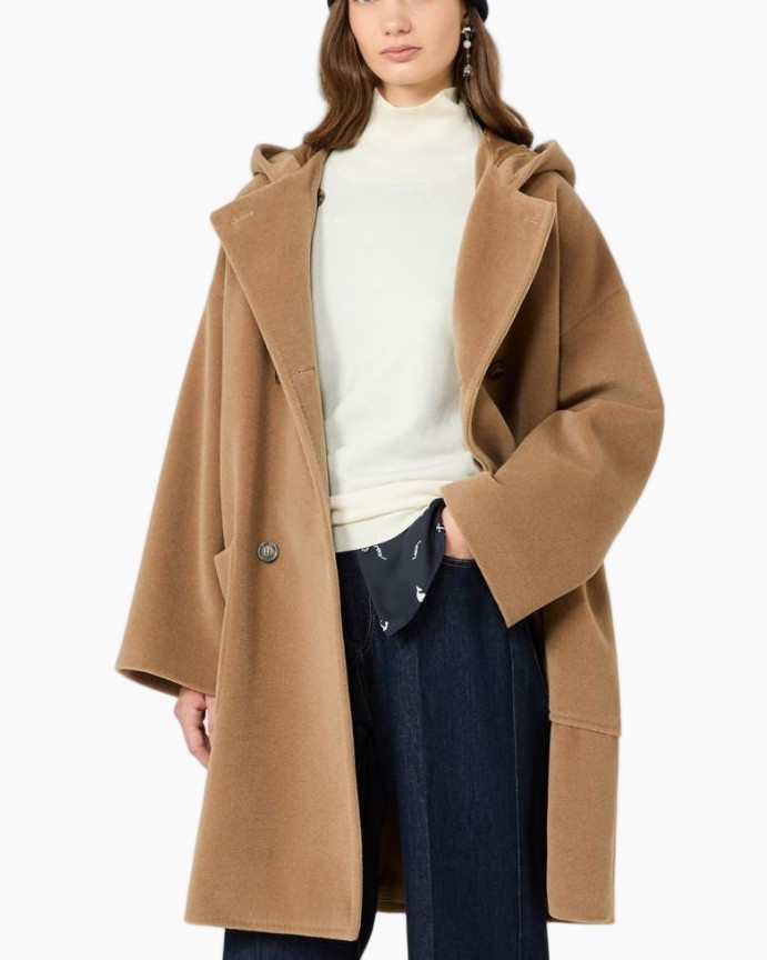 jas, driehoek, camel, over size, enkelrok