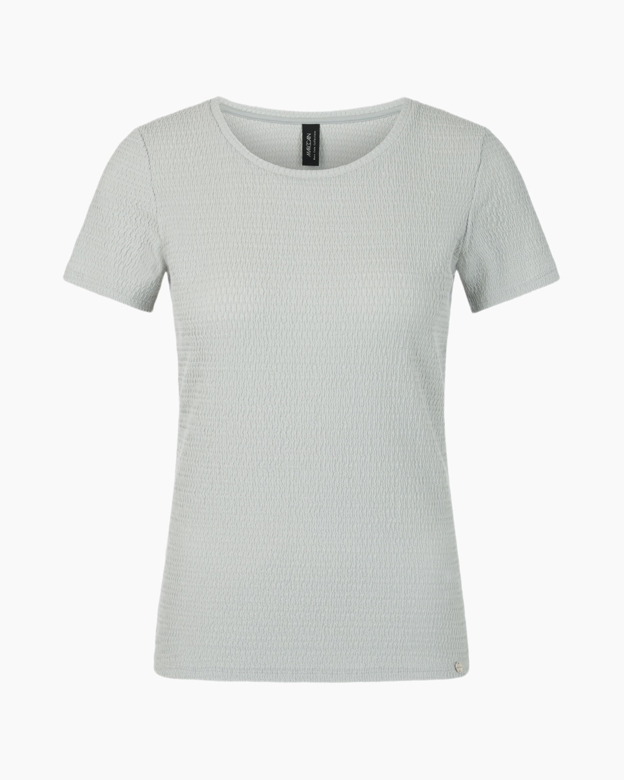 top, t-shirt, textured, short-sleeve, gray