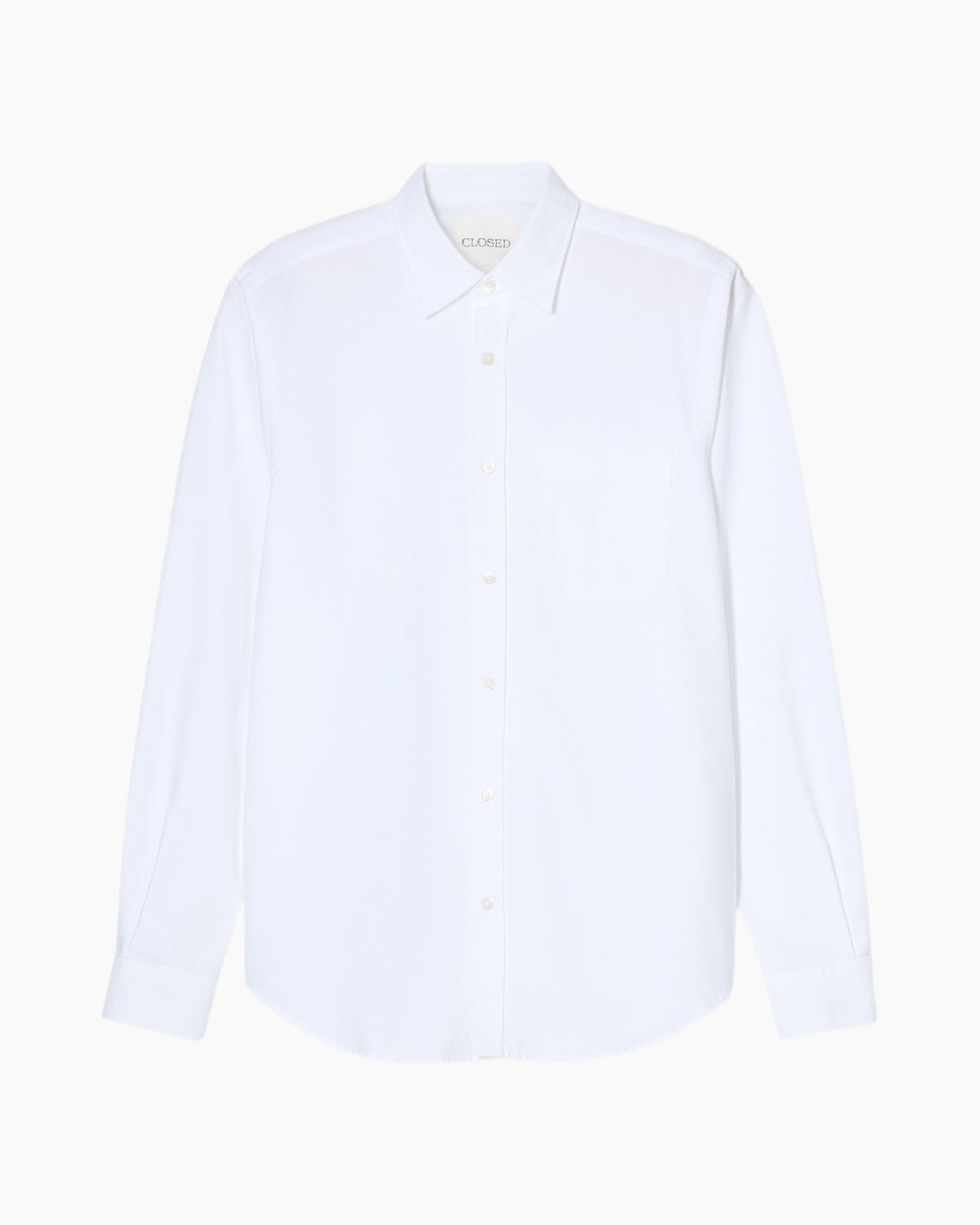 shirt, button-down, white, pocket, collar