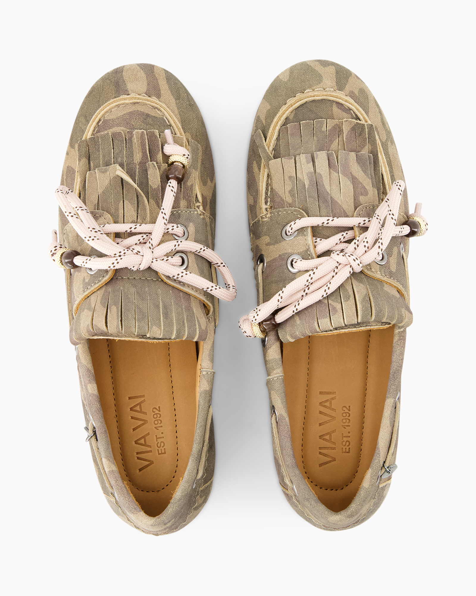 schoenen camouflage, mocassin stijl, veterschoenen, kinderschoenen, fringe patroon