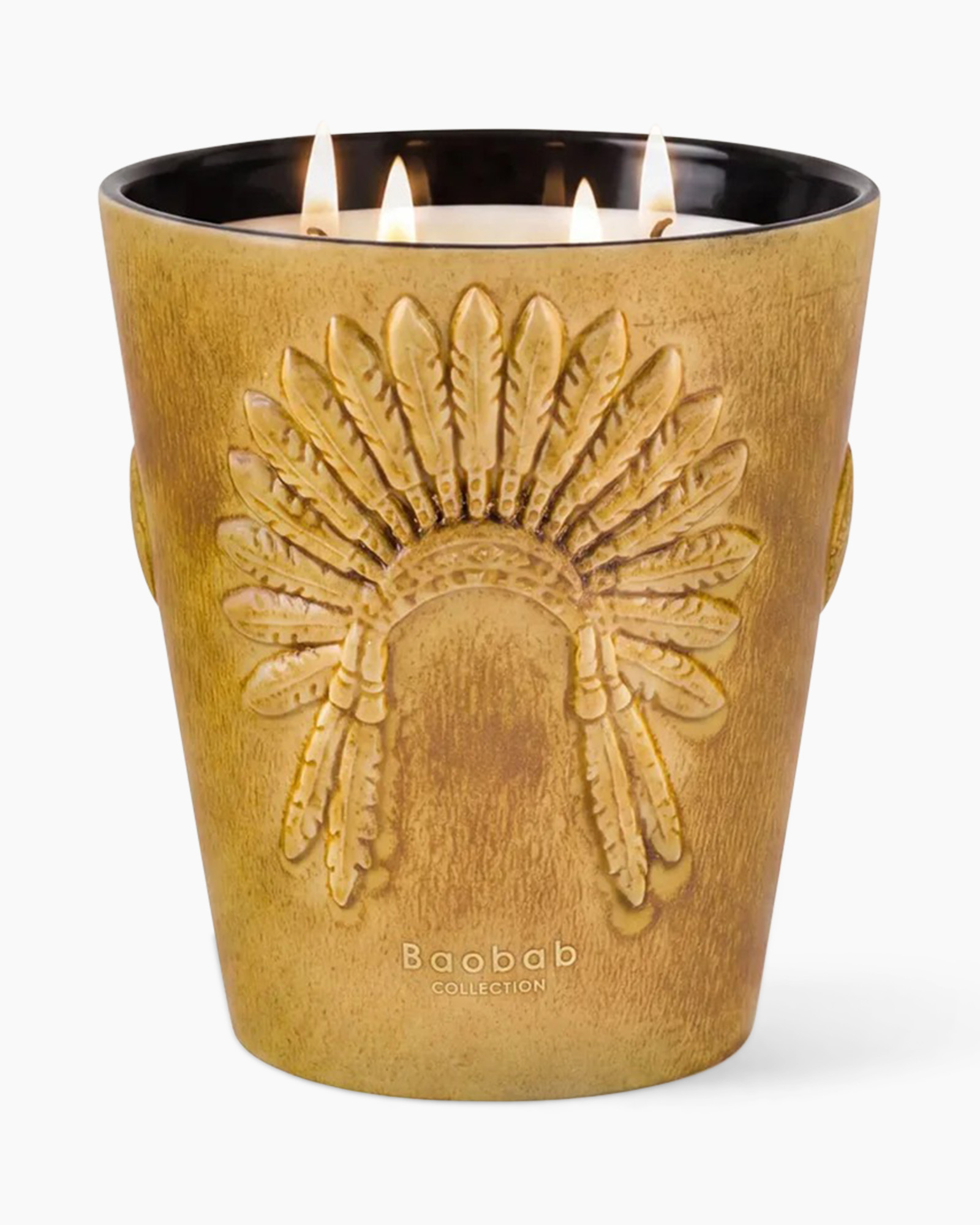 kaarsen, goudkleurig, reis kaars, zonnestraal ontwerp, Baobab collectie