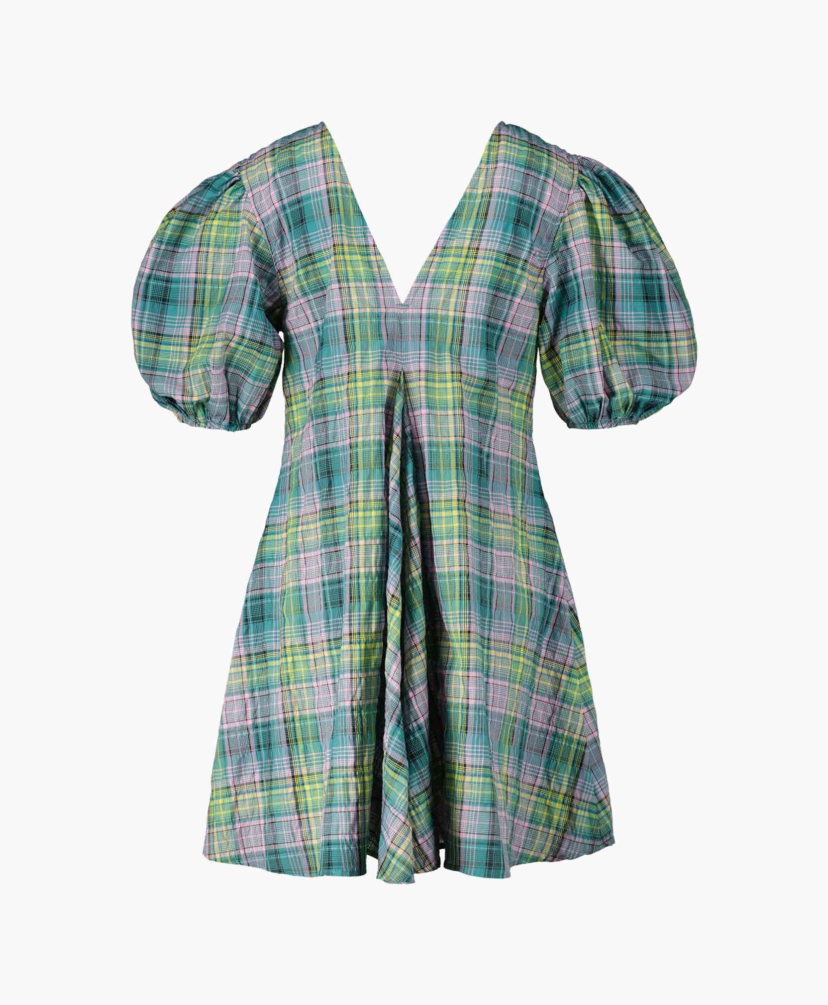 Ganni Mini Jurk F7854 Groen