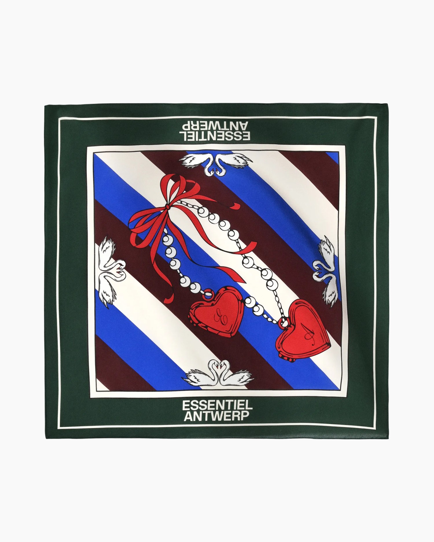bandana, sjaal, patroon, groene rand, antwerpen