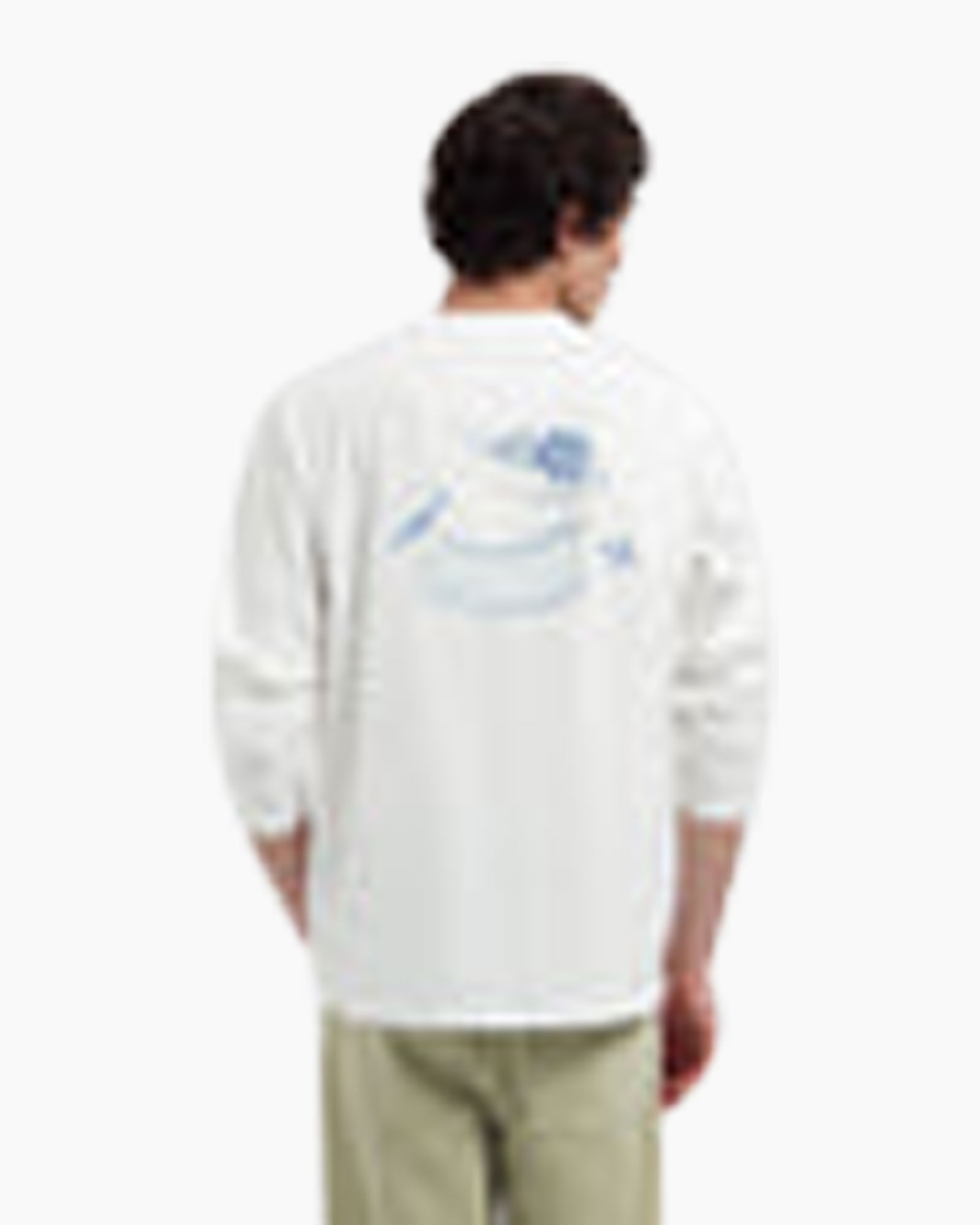 lange mouw, wit, rond hals, tshirt, minimal
