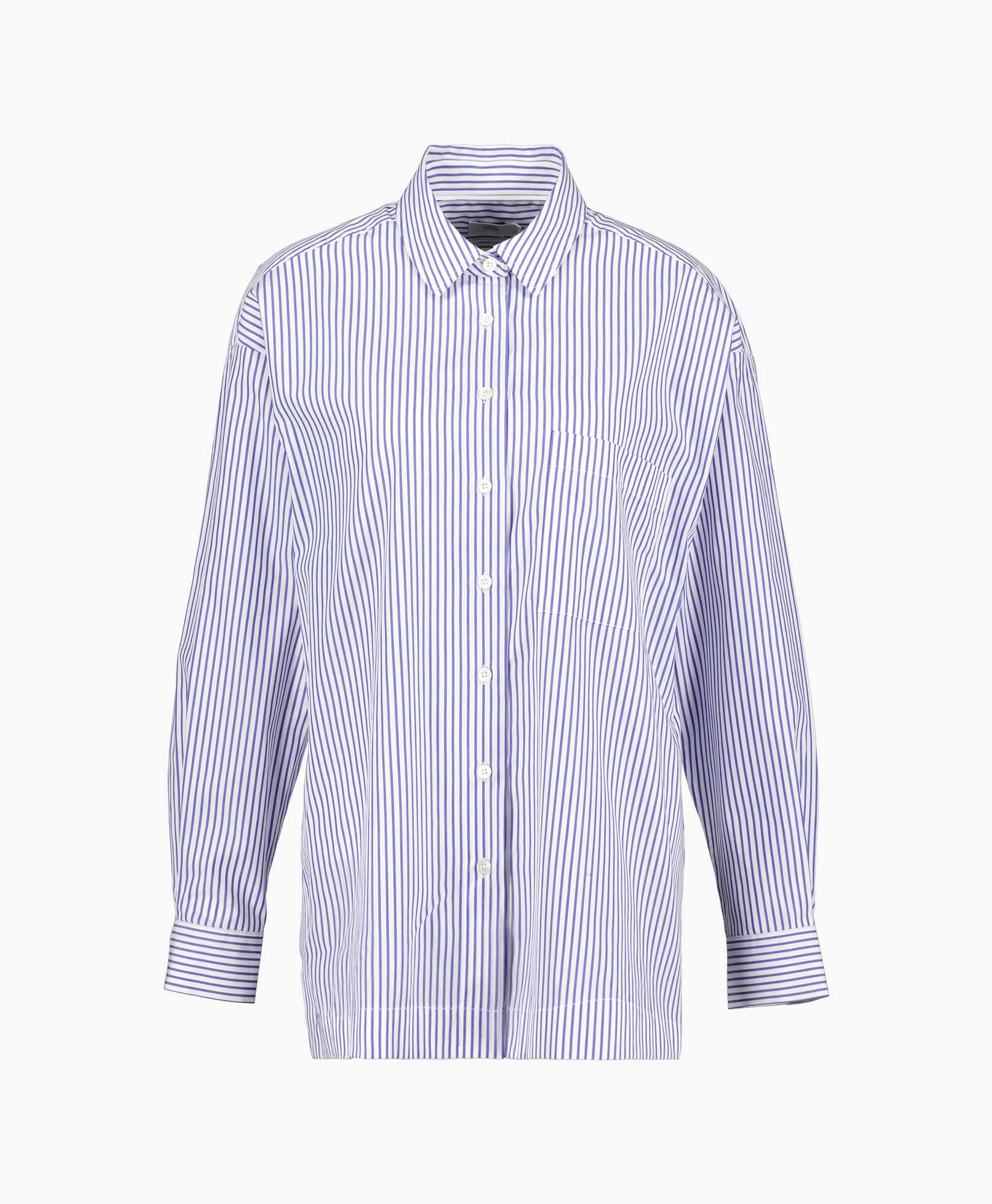 Closed Blouse Shirt With Slits Off White