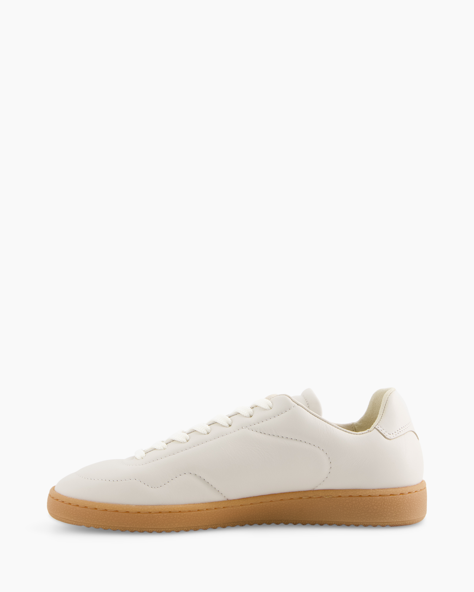 sneaker, white sneaker, gum sole, low profile, lace-up shoe