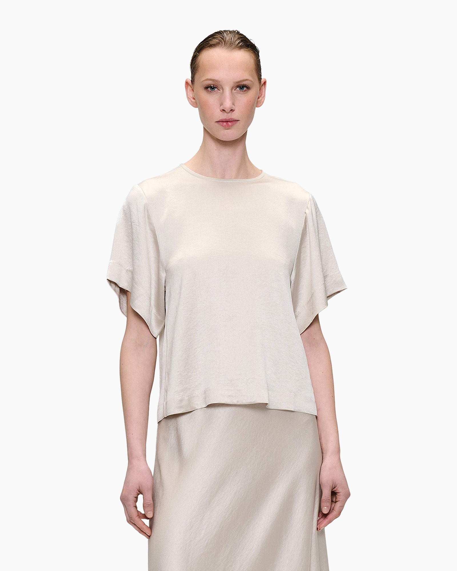 tshirt, short sleeve, beige, linen, loose fit