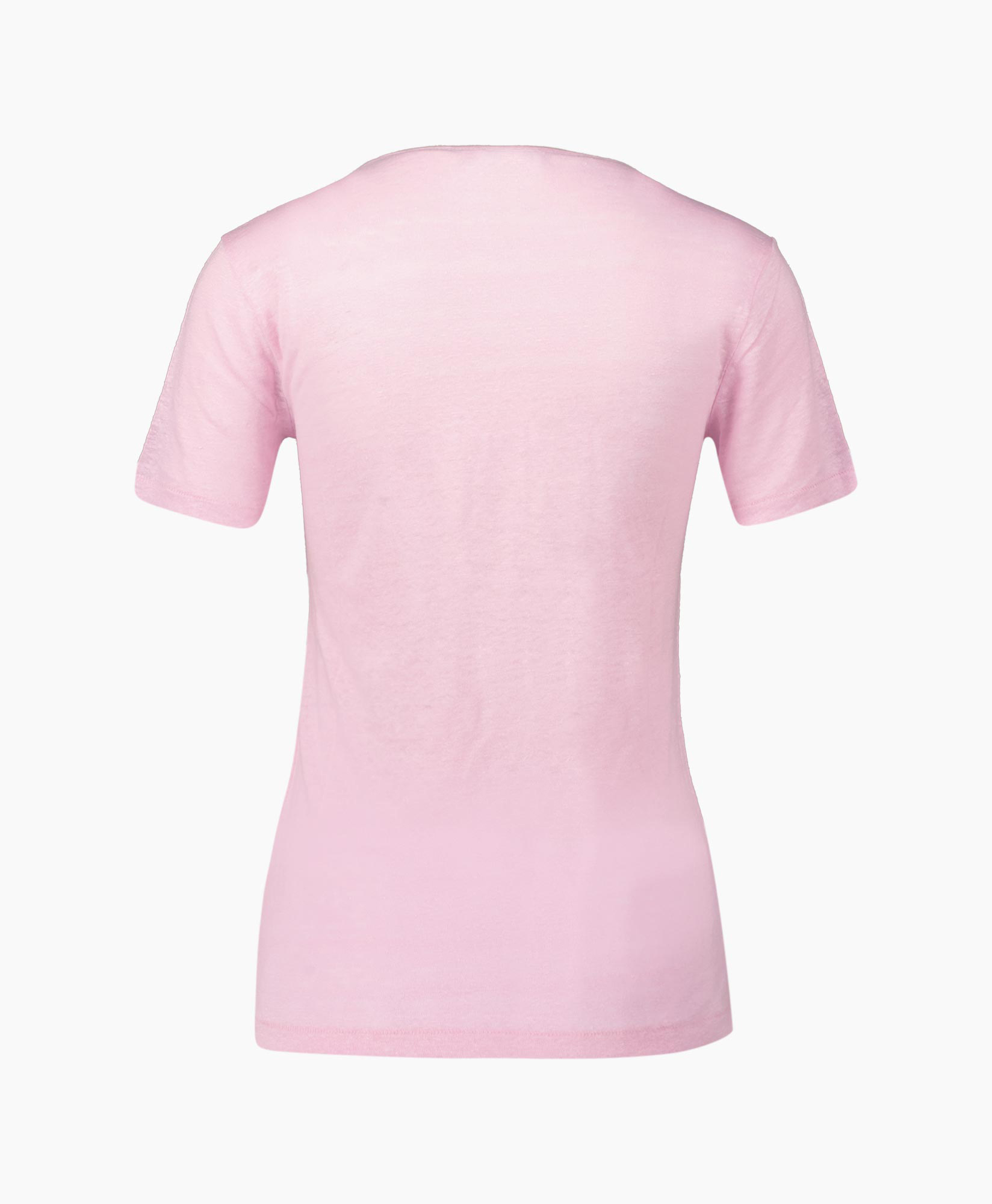 Closed T-shirt Korte Mouw V-neck Pink