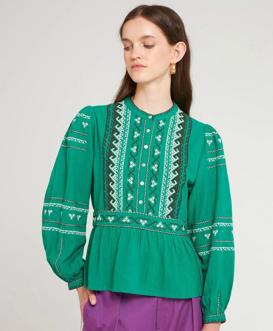 Antik Batik Blouse Lima1blo Groen