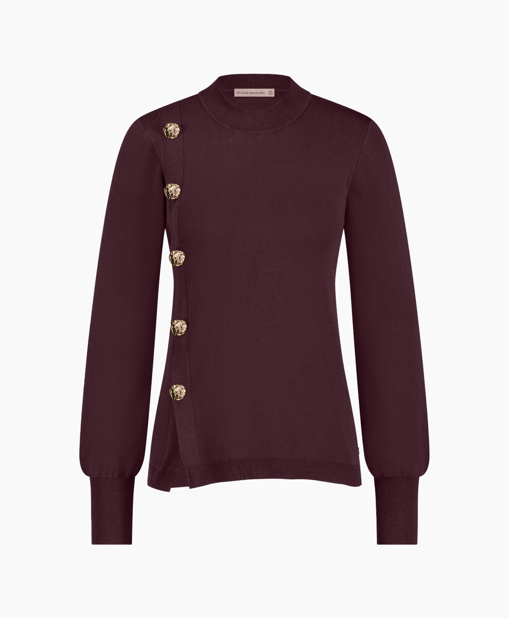 Pullover Lovis Button Pullover Paars