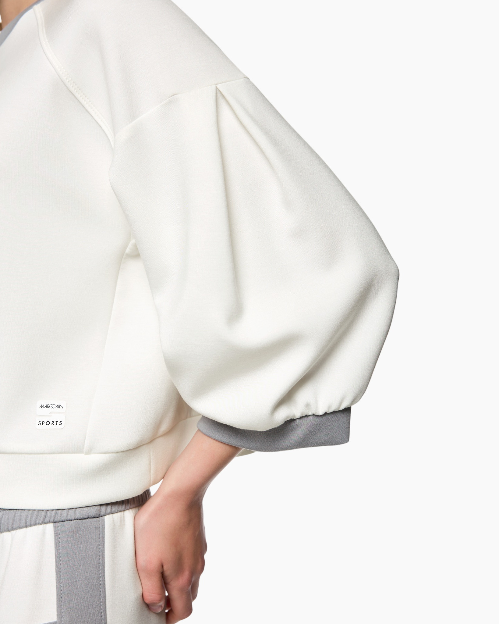 wit, pofmouw, truien, shorts, casual